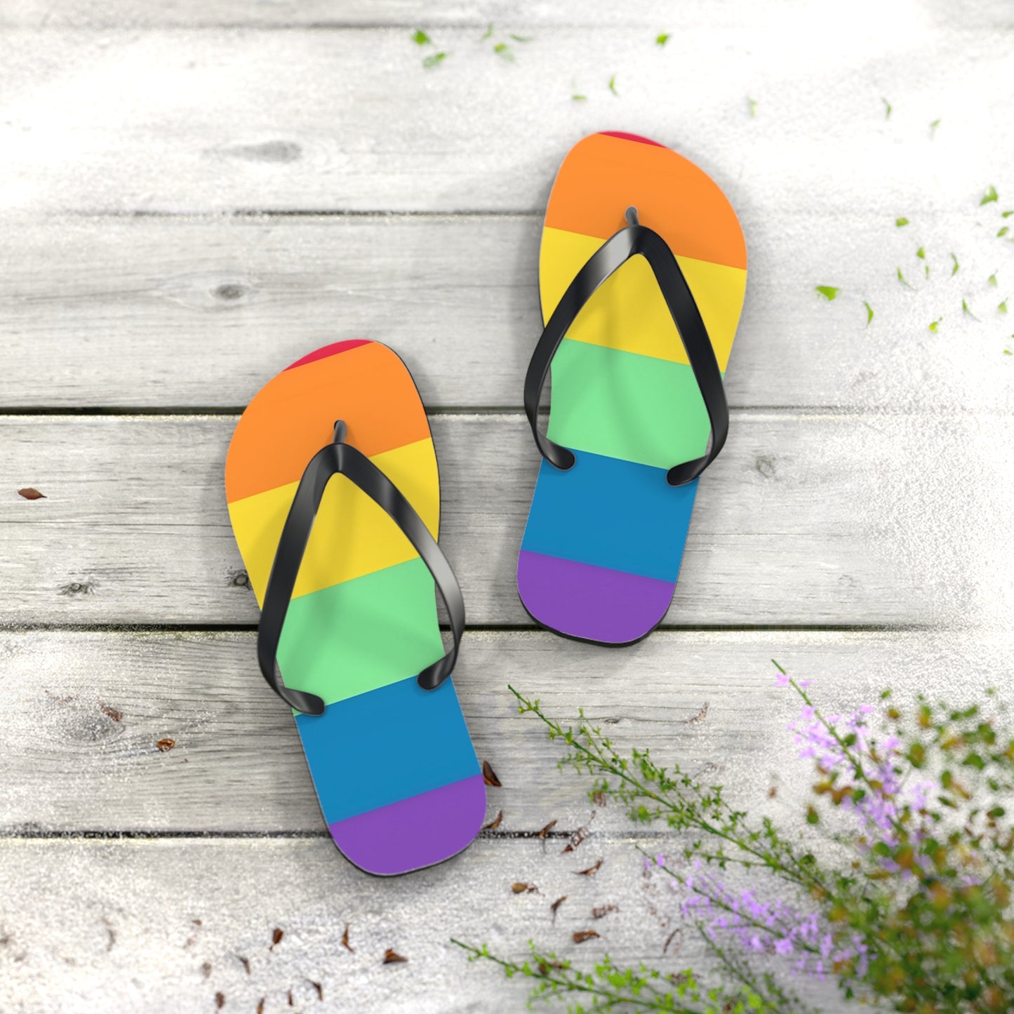 RAINBOW - Flip Flops - Rock n Royalty Designs