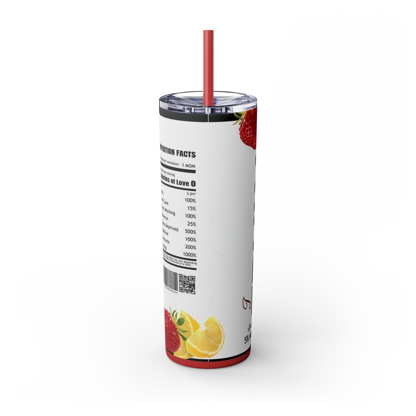 TRULY Skinny Tumbler with Straw, 20oz - Rock n Royalty Designs