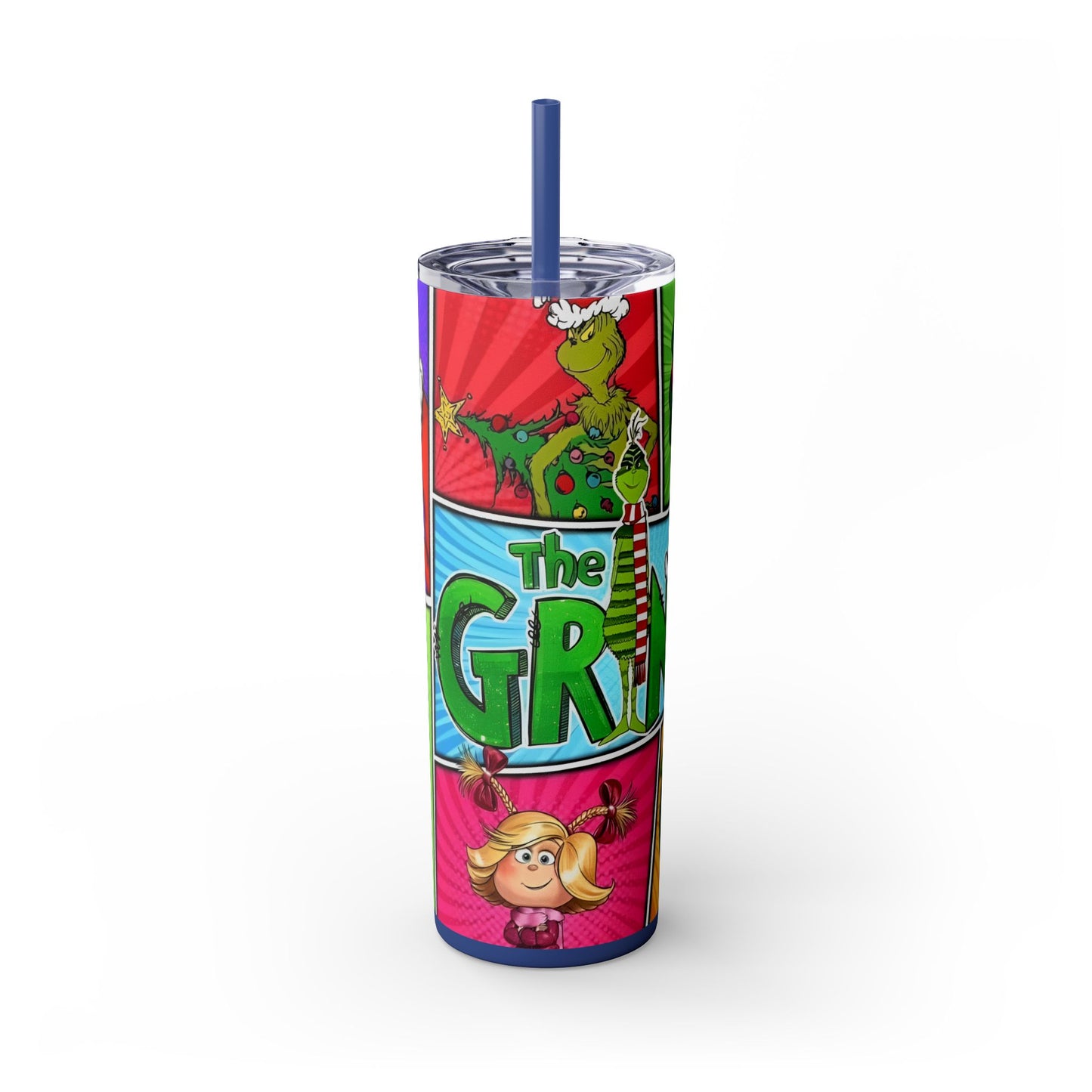 Funny Grinch and Friends Skinny Tumbler