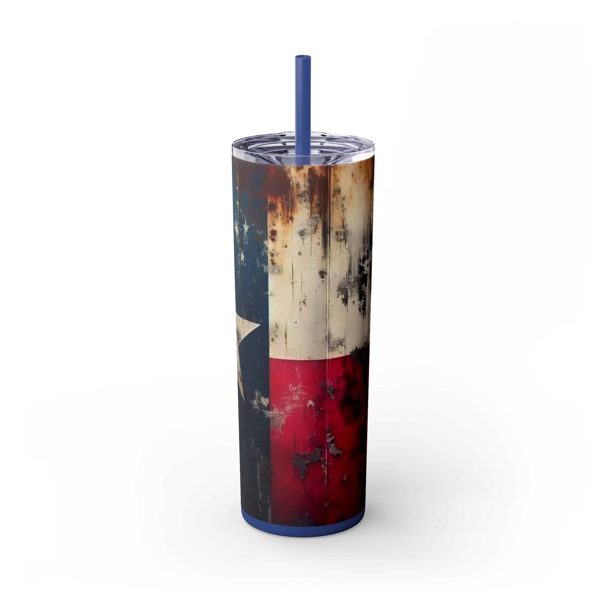 Rust Flag -Skinny Tumbler with Straw, 20oz Printify