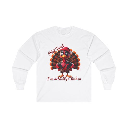 Thanksgiving Long Sleeve Tee - Funny Chicken Lovers Shirt Printify