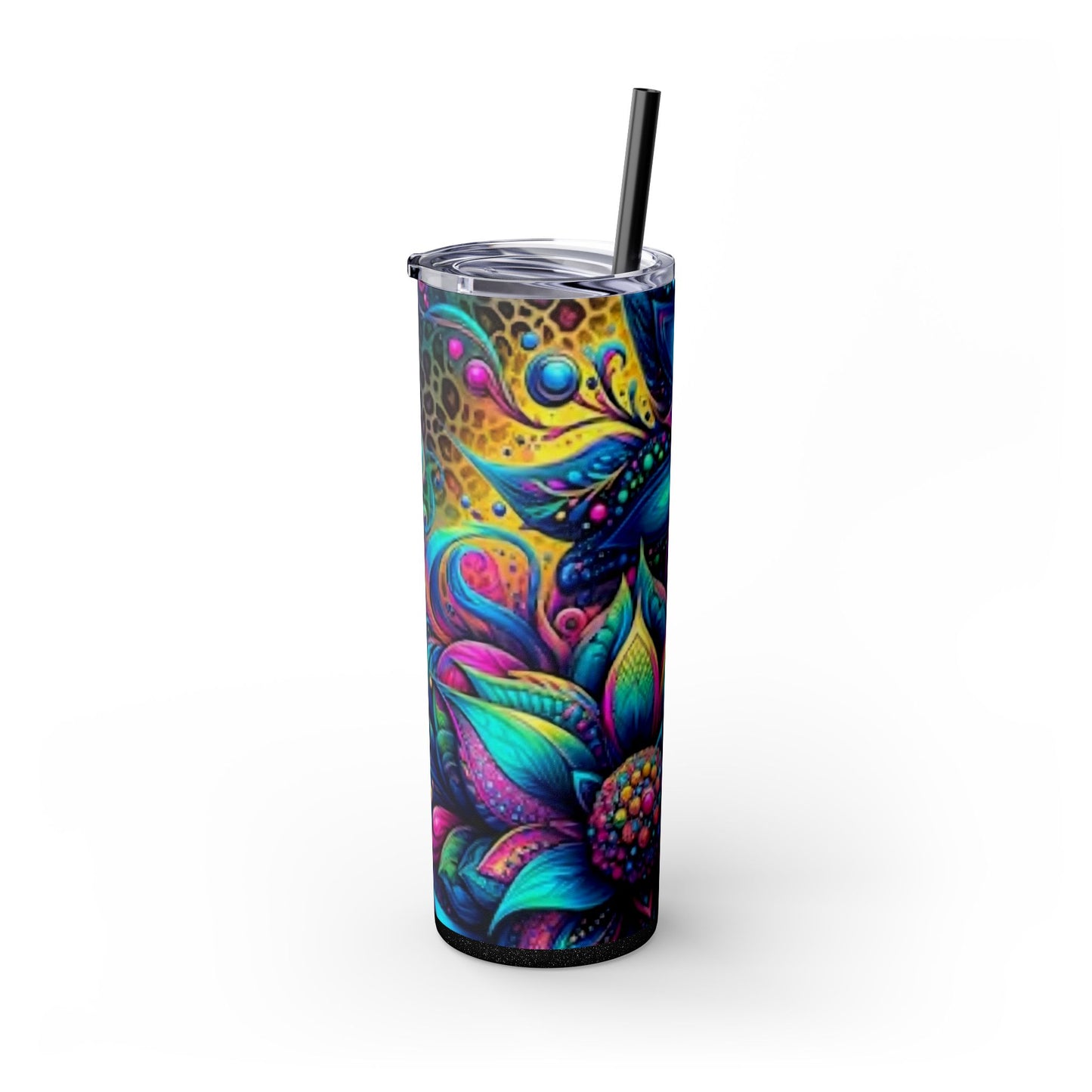 3 FLOWER BRT - Skinny Tumbler with Straw, 20oz - Rock n Royalty Designs