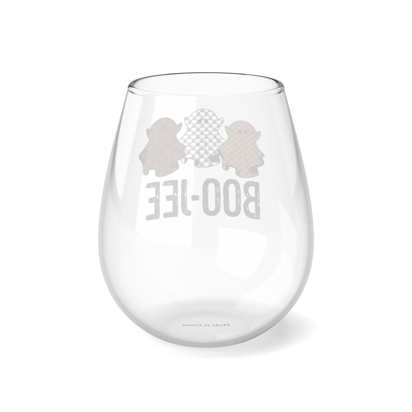 BOO-JEE - Stemless Wine Glass, 11.75oz Printify