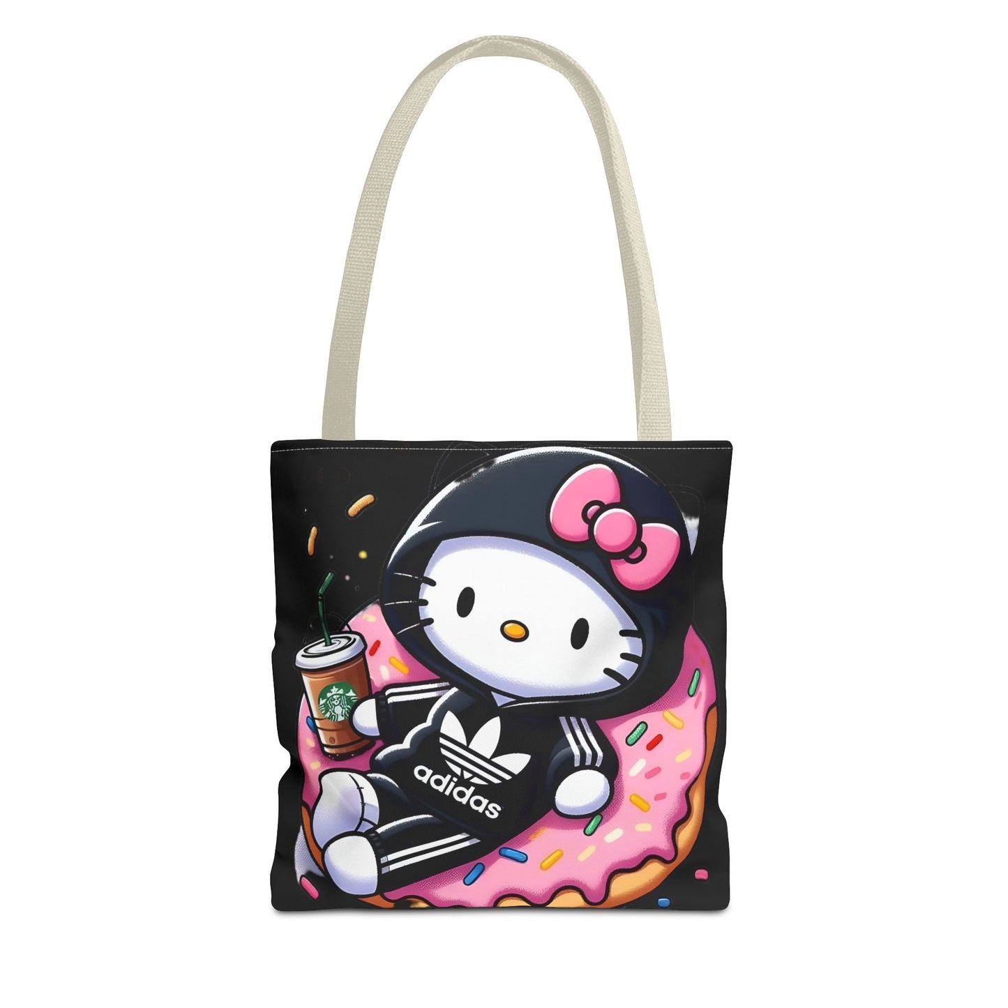 Cute Goth Style Tote Bag | Kawaii Character with Edgy Streetwear Printify