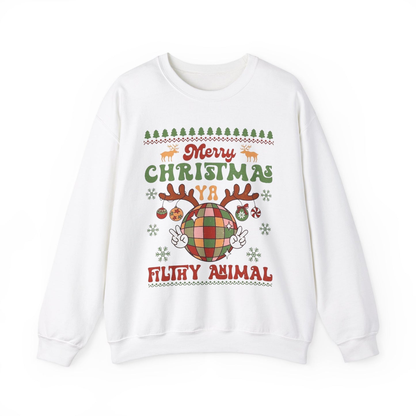 ITS CHRISTMAS YOU FILTHY ANIMAL - Unisex Heavy Blend™ Crewneck Sweatshirt Printify