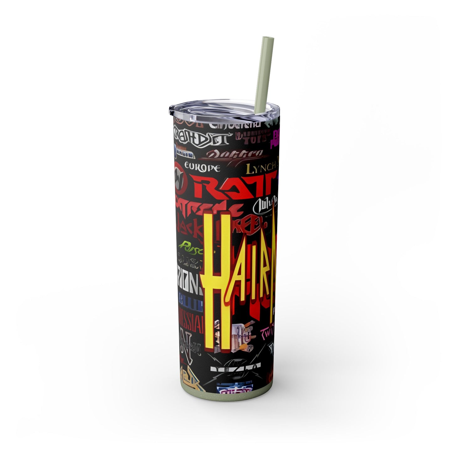 Hair Mania - Skinny Tumbler with Straw, 20oz - Rock n Royalty Designs