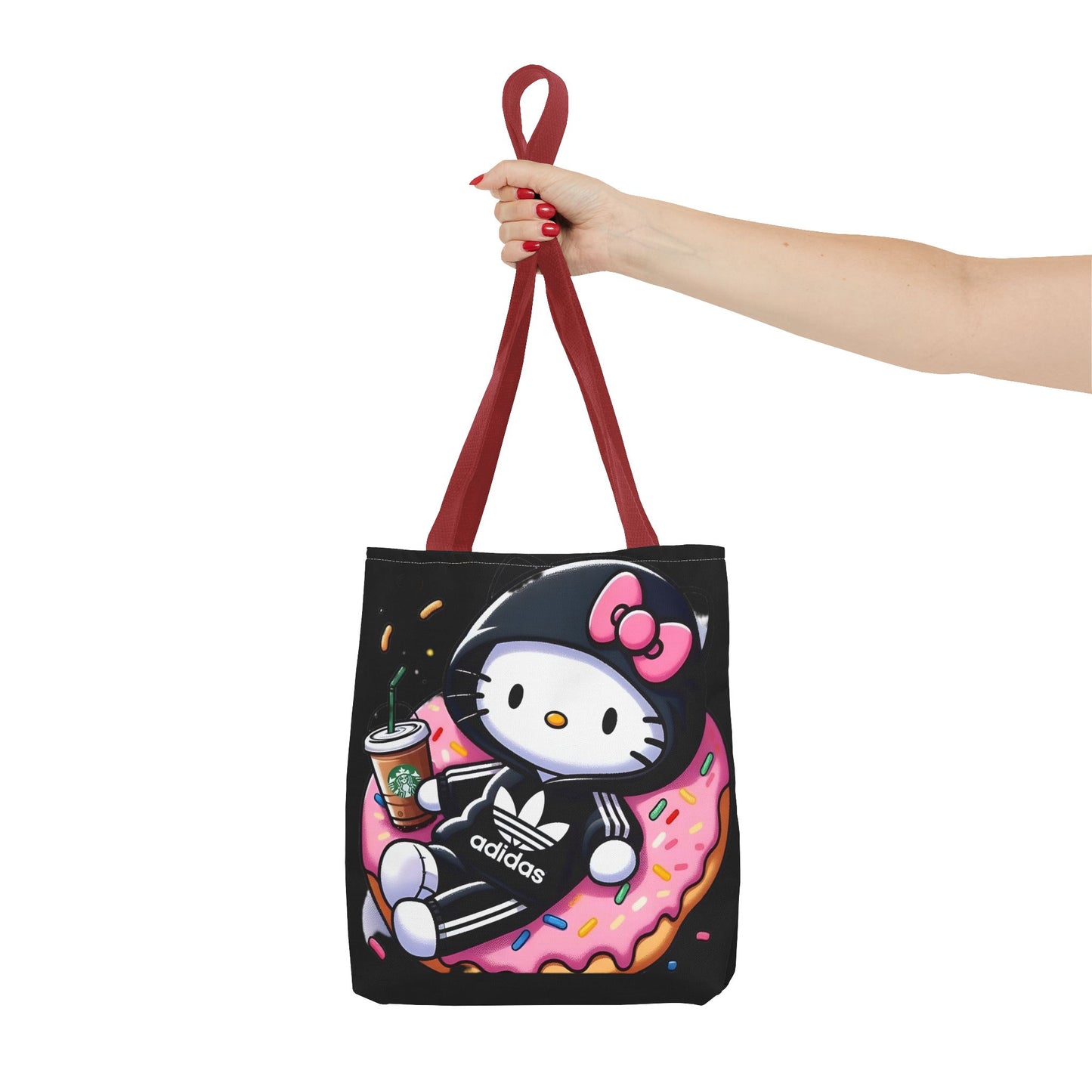 Cute Goth Style Tote Bag | Kawaii Character with Edgy Streetwear Printify