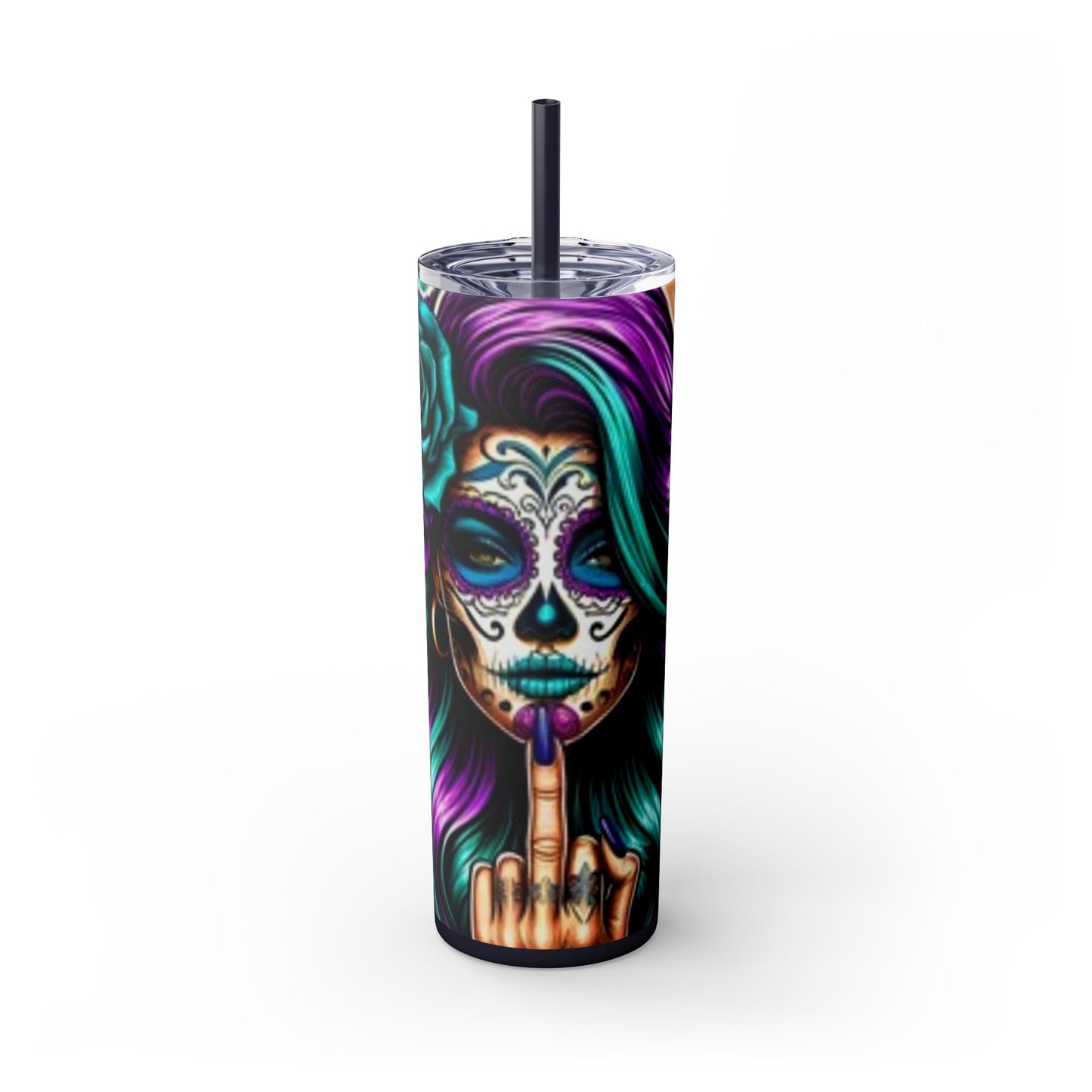 Skinny Tumbler with Straw, 20oz - Rock n Royalty Designs