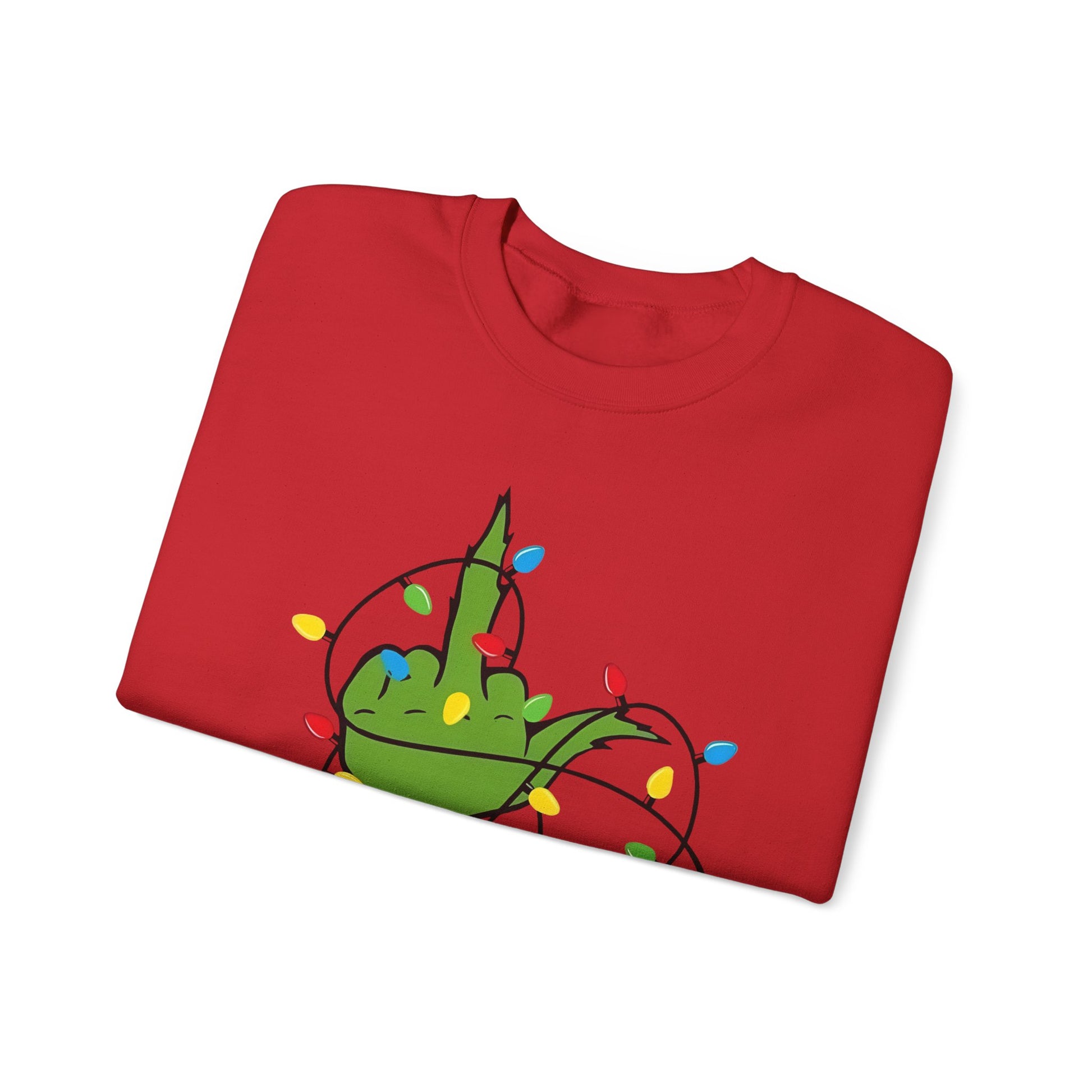 GRINCH FLIPPIN BIRD Unisex Heavy Blend™ Crewneck Sweatshirt Printify