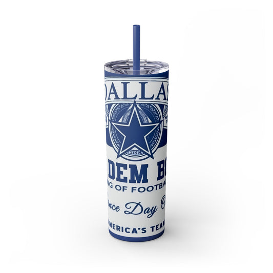 WE DEM BOYS - Skinny Tumbler with Straw, 20oz Printify