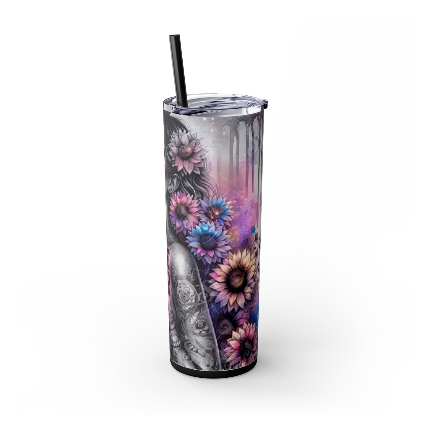 Stronger than you think - Skinny Tumbler with Straw, 20oz - Rock n Royalty Designs