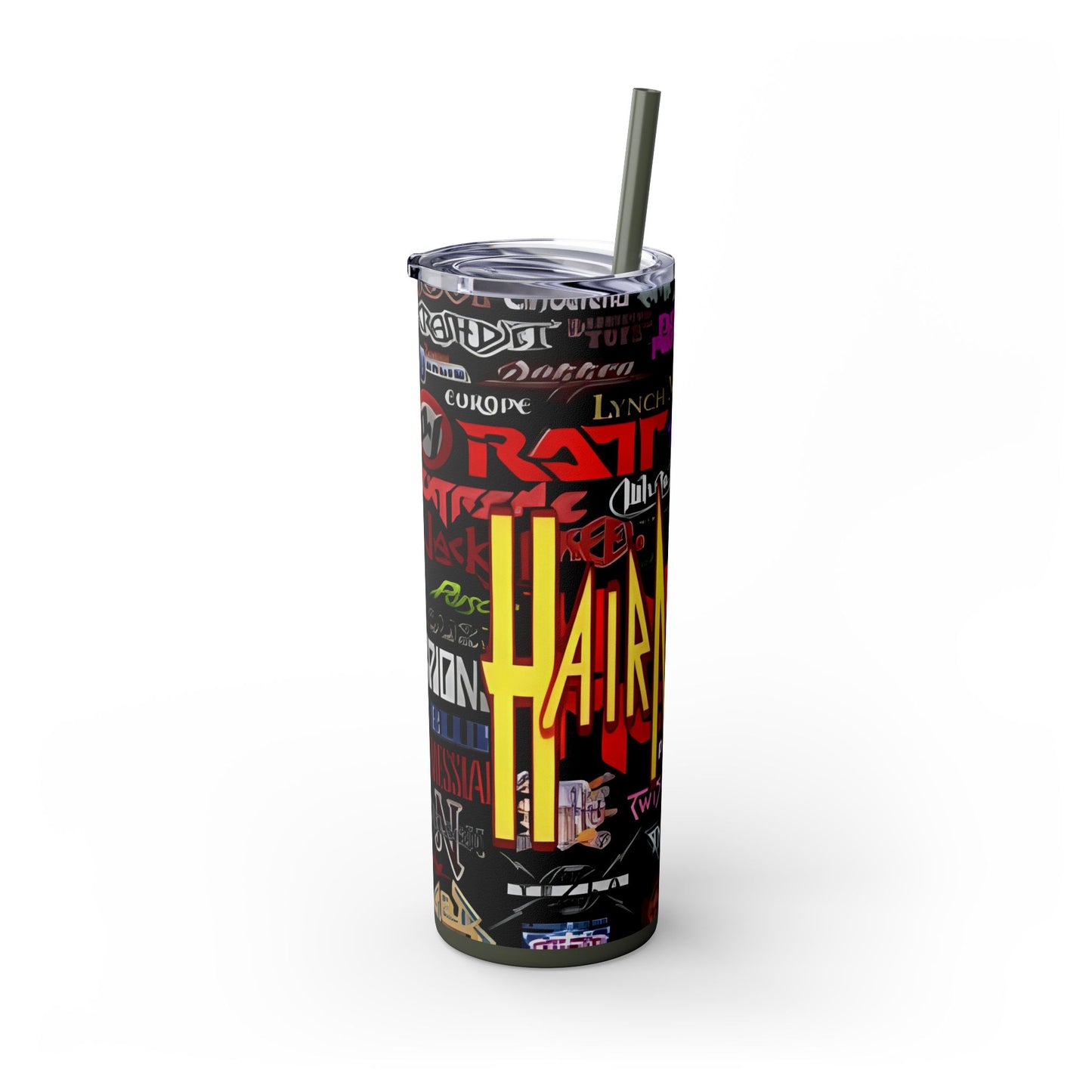 Hair Mania - Skinny Tumbler with Straw, 20oz - Rock n Royalty Designs