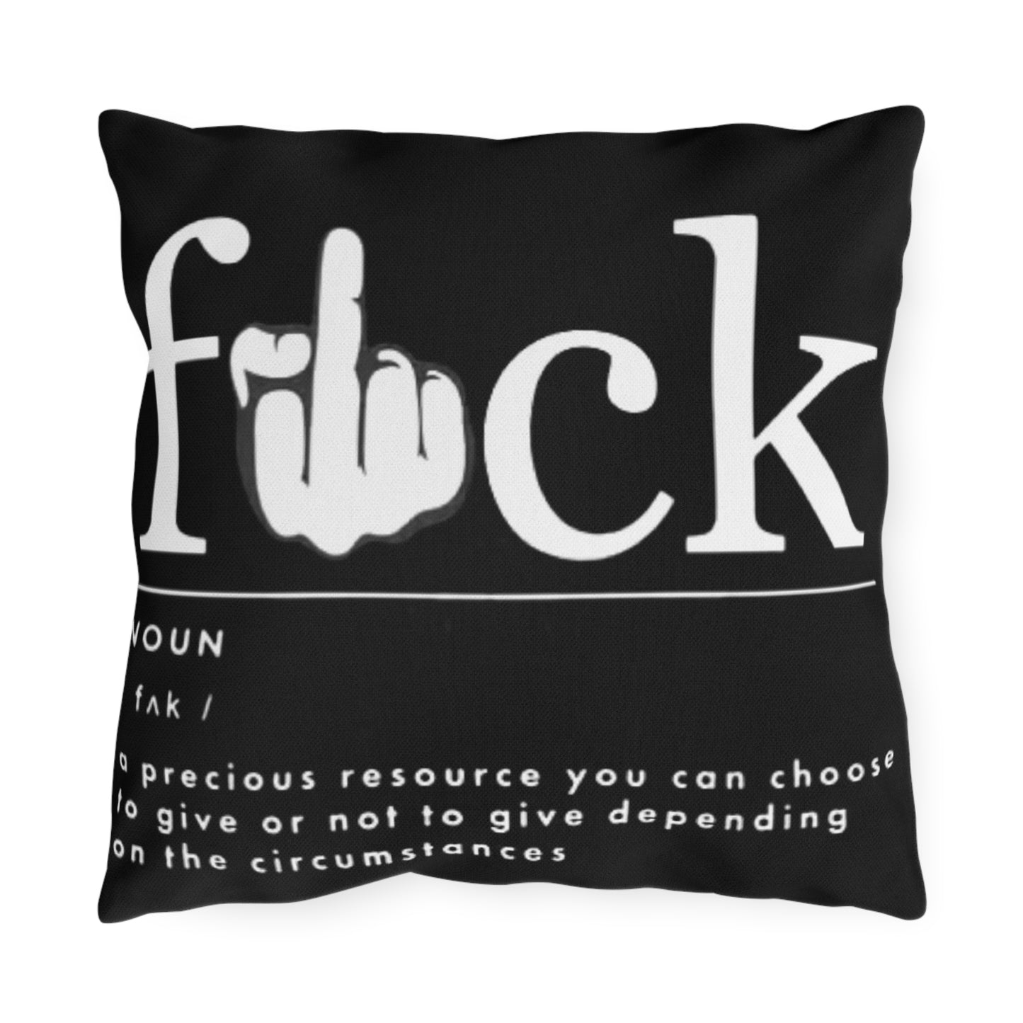 Throw Pillows - F@CK Black and White Design - Rock n Royalty Designs