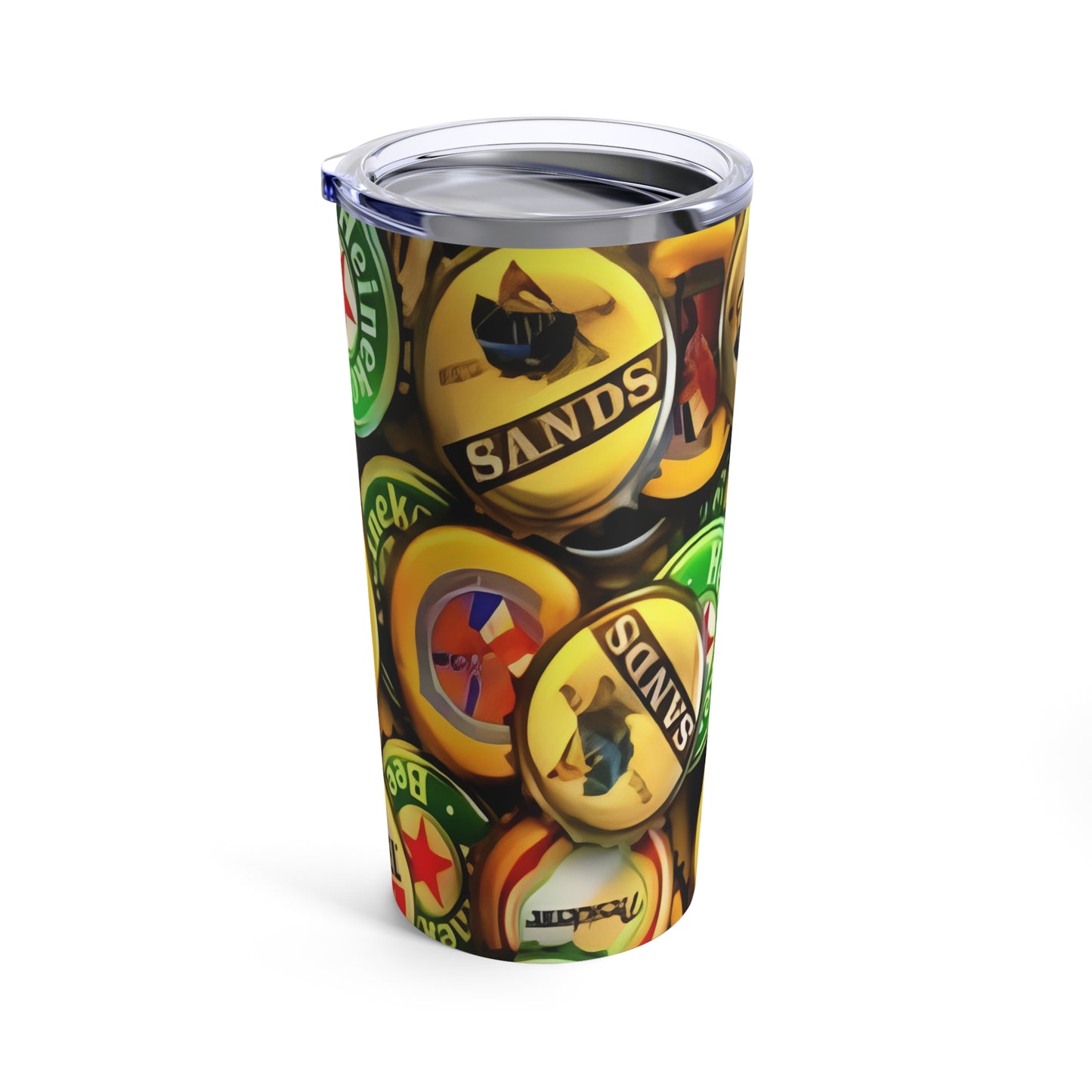 Beer Caps Travel Mug Printify