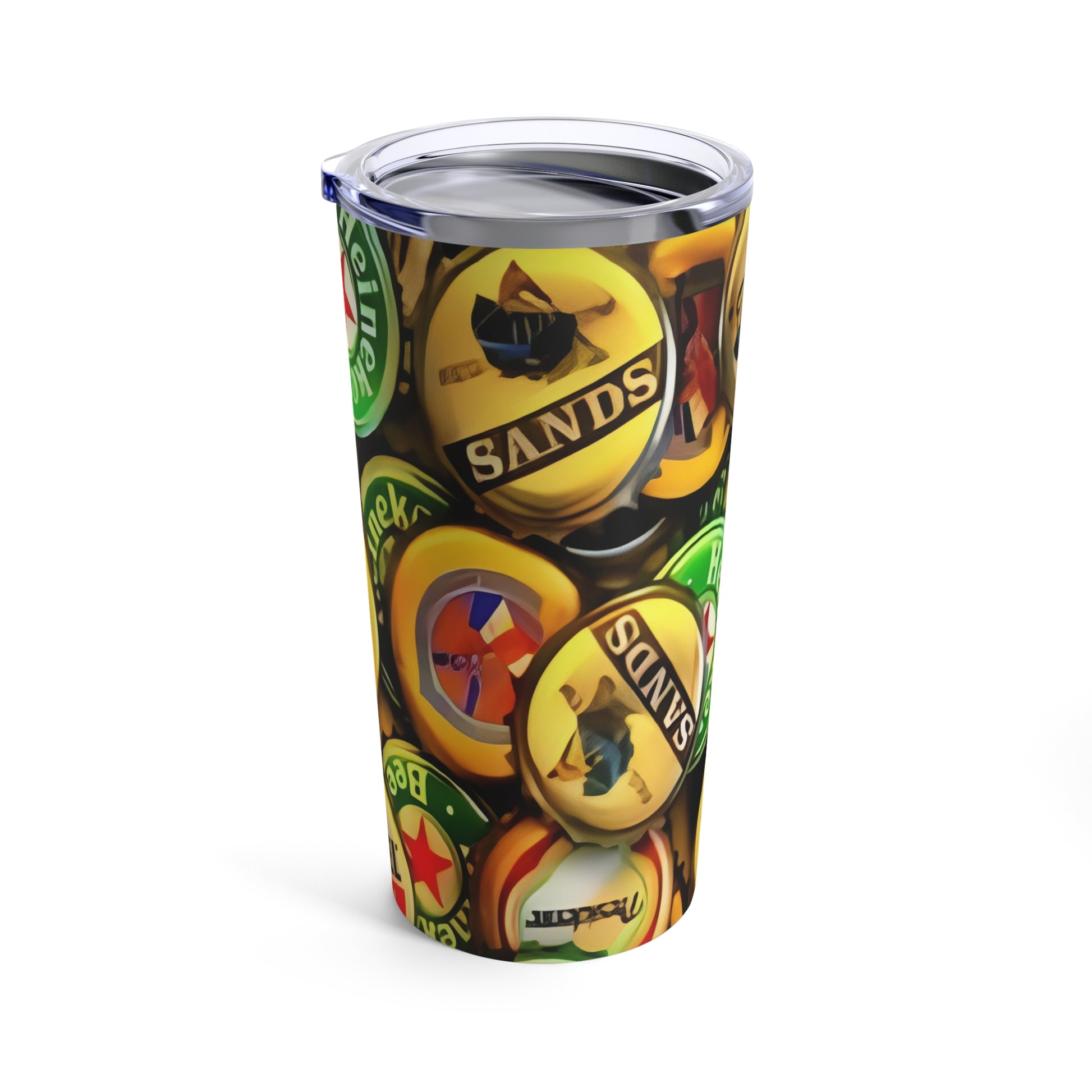 Beer Caps Travel Mug Printify