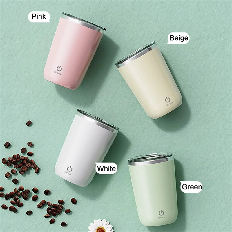 350ml Automatic Self Stirring Mug Coffee Milk Juice Mixing Cup Electric Stainless Steel Lazy Rotating Mug Magnetic Stirring Cup Kitchen Gadgets - Rock n Royalty Designs