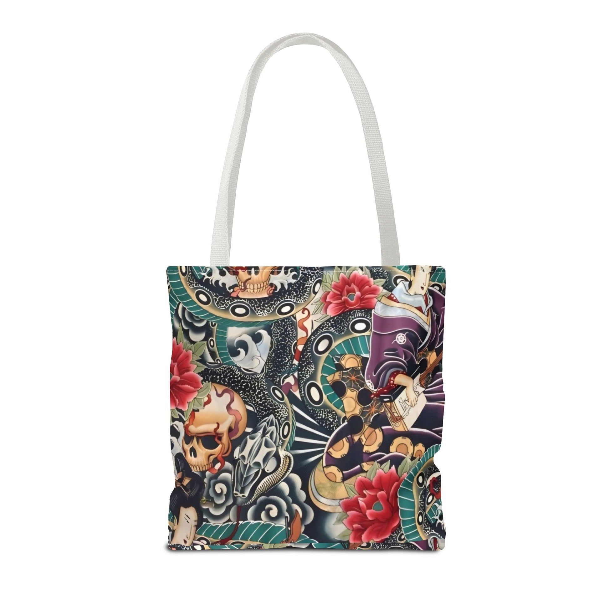 Skull/Snake Abstract - Tote Bag (AOP) - Rock n Royalty Designs