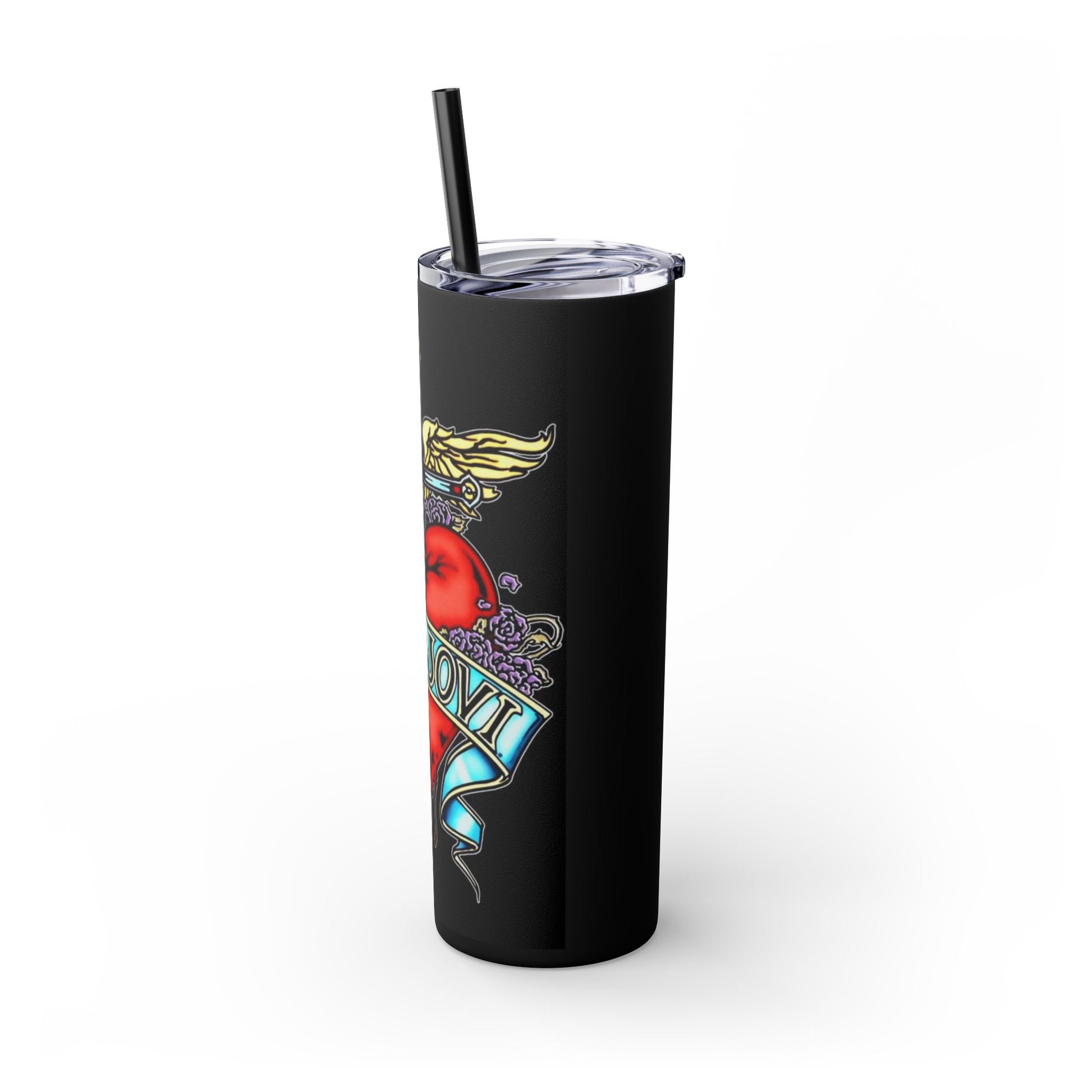 Bon Jovi Skinny Tumbler with Straw, 20oz - Rock n Royalty Designs