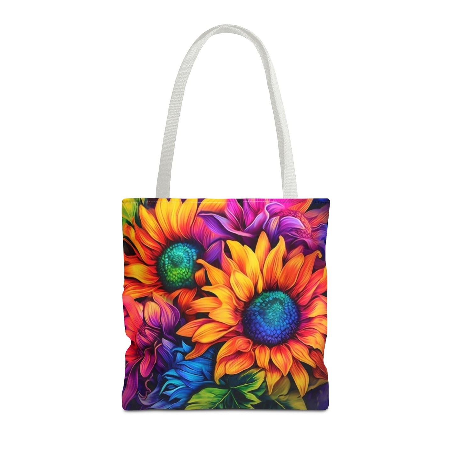 THREE BRIGHT FLOWER DESIGNS - Tote Bag (AOP) - Rock n Royalty Designs