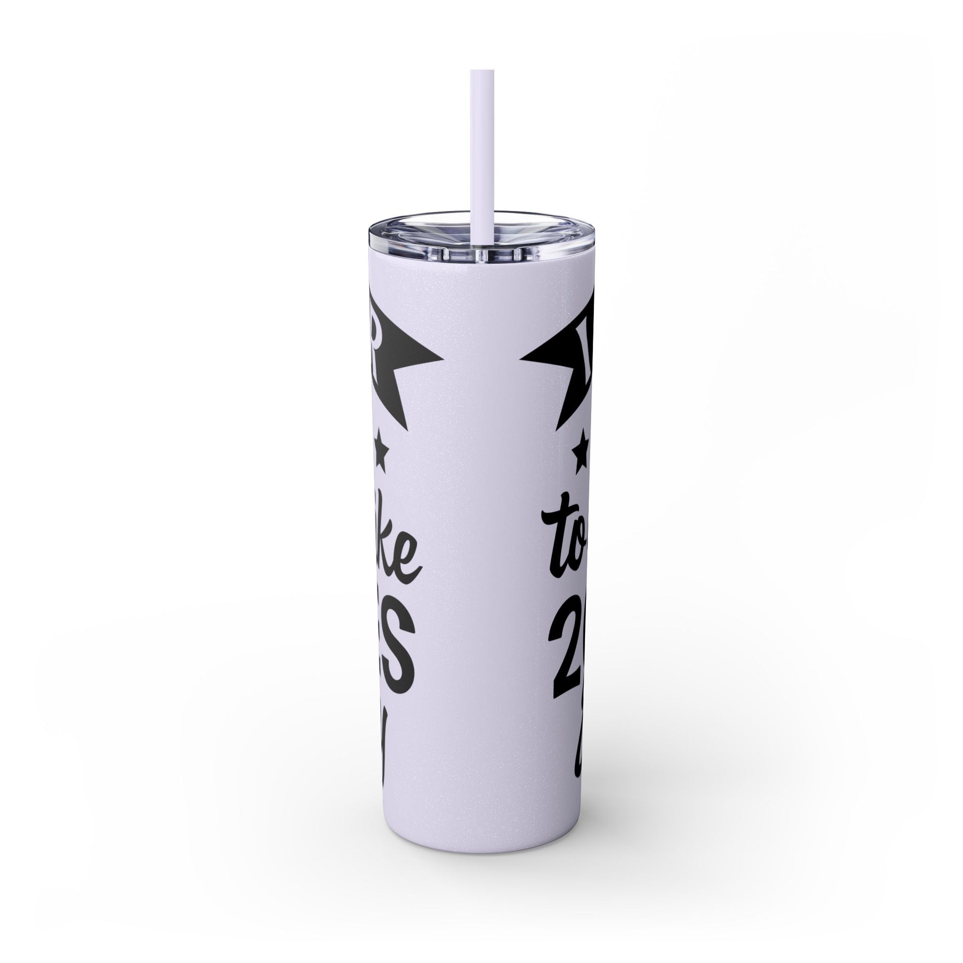 Whispers WTF - Skinny Tumbler with Straw, 20oz Printify