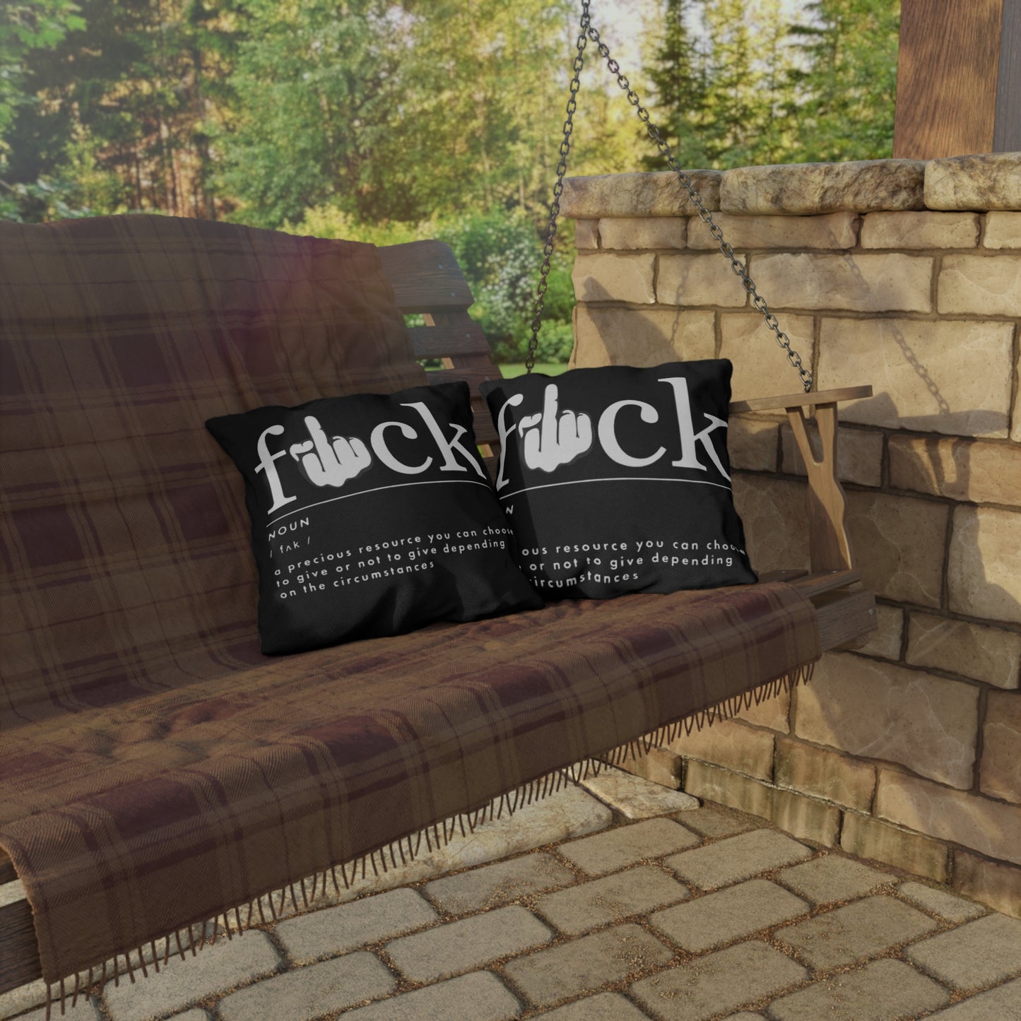 Cuss Word definition- Outdoor Pillows - Rock n Royalty Designs