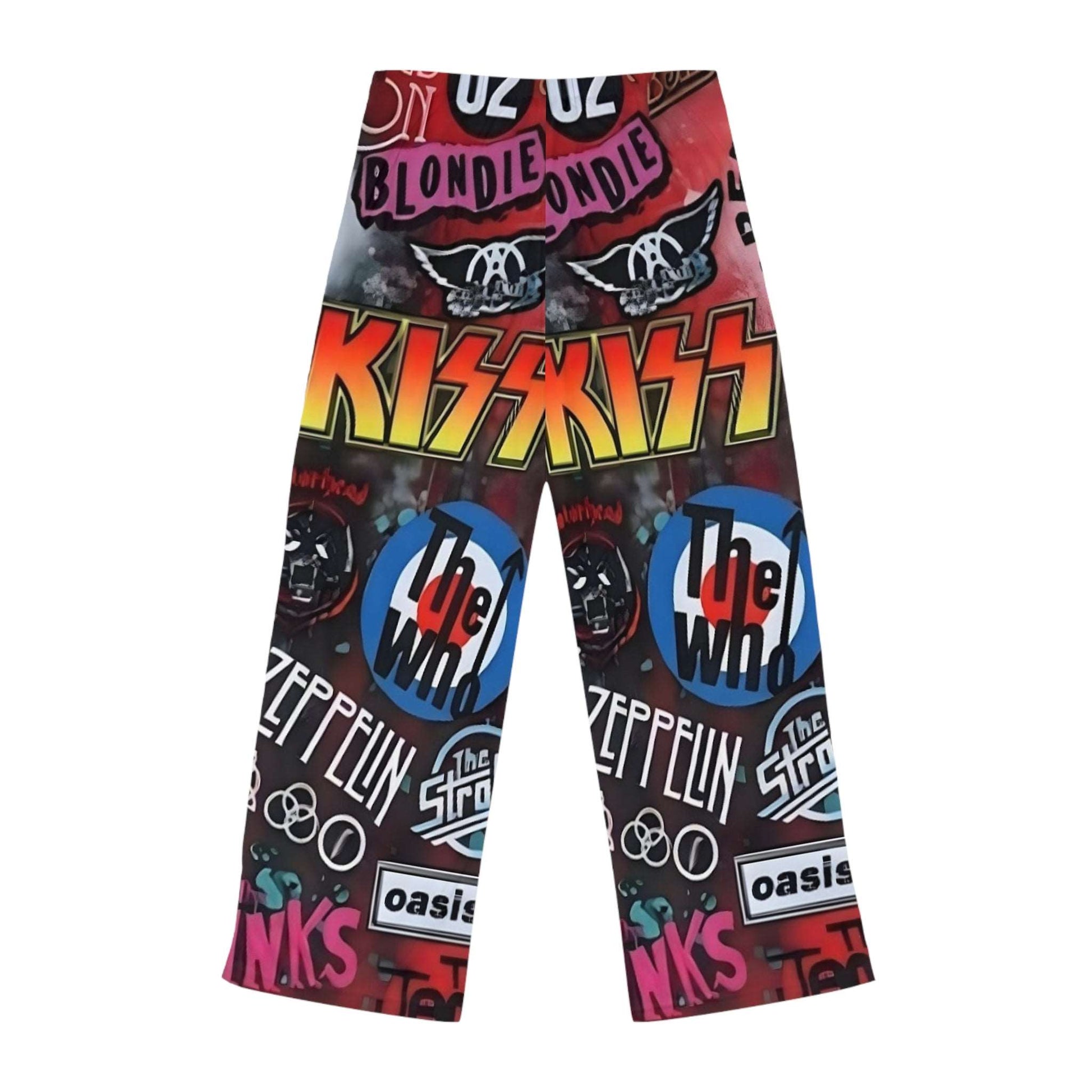 80s Bands Women's Pajama Pants (AOP) - Rock n Royalty Designs