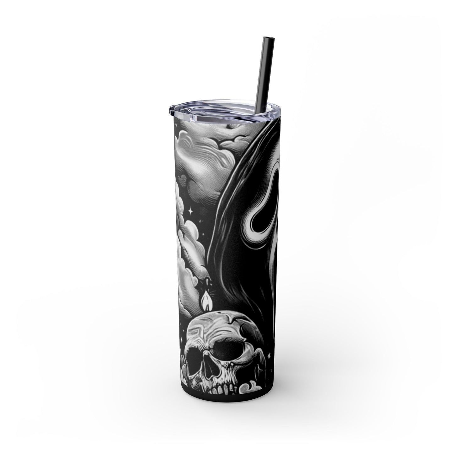 HALLOWEEN GHOSTFACE - Skinny Tumbler with Straw, 20oz Printify