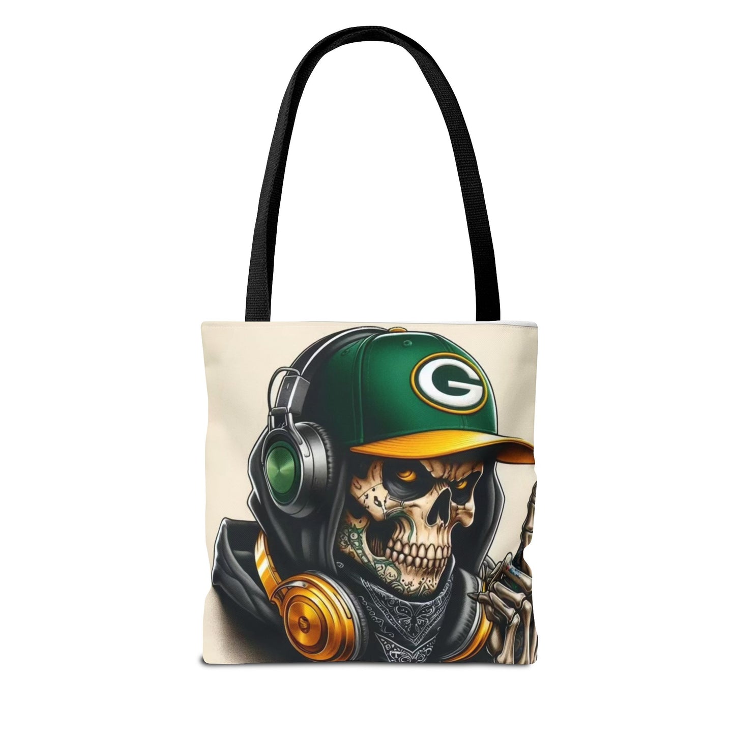 Green Bay Packers Skull Tote Bag Printify