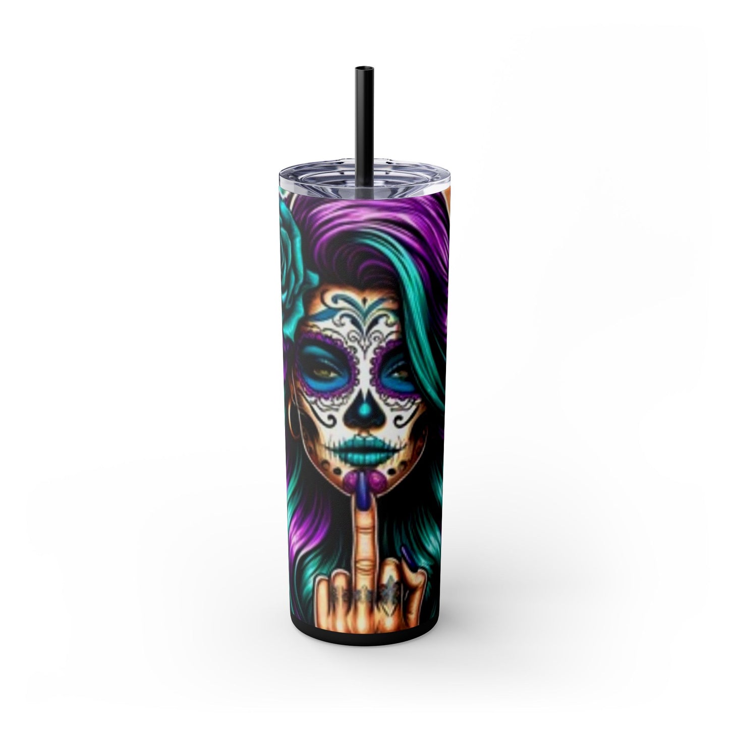 Skinny Tumbler with Straw, 20oz - Rock n Royalty Designs