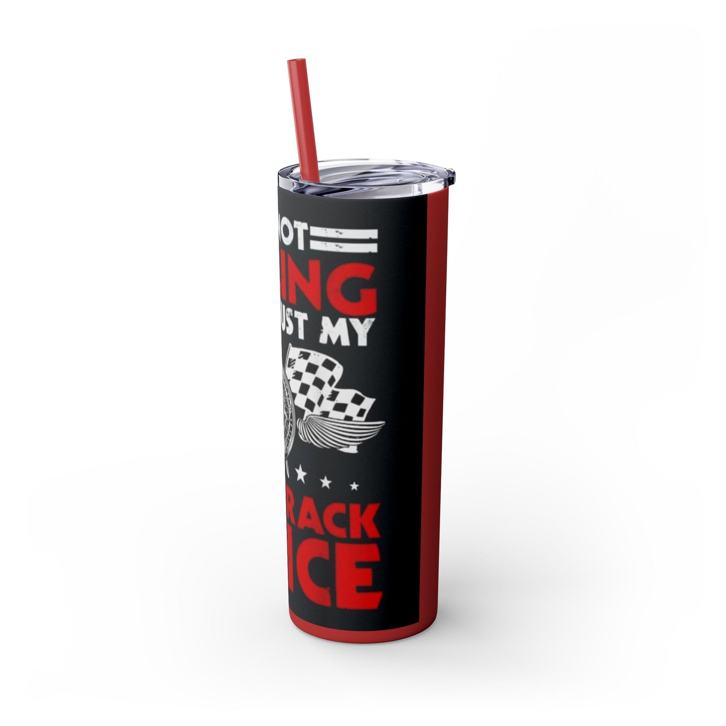 RACING -Skinny Tumbler with Straw, 20oz Printify