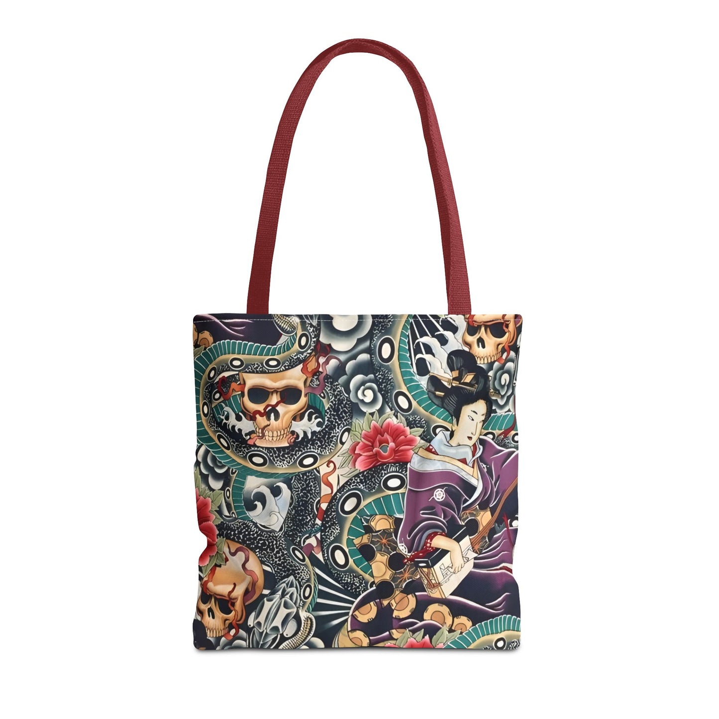 Skull/Snake Abstract - Tote Bag (AOP) - Rock n Royalty Designs