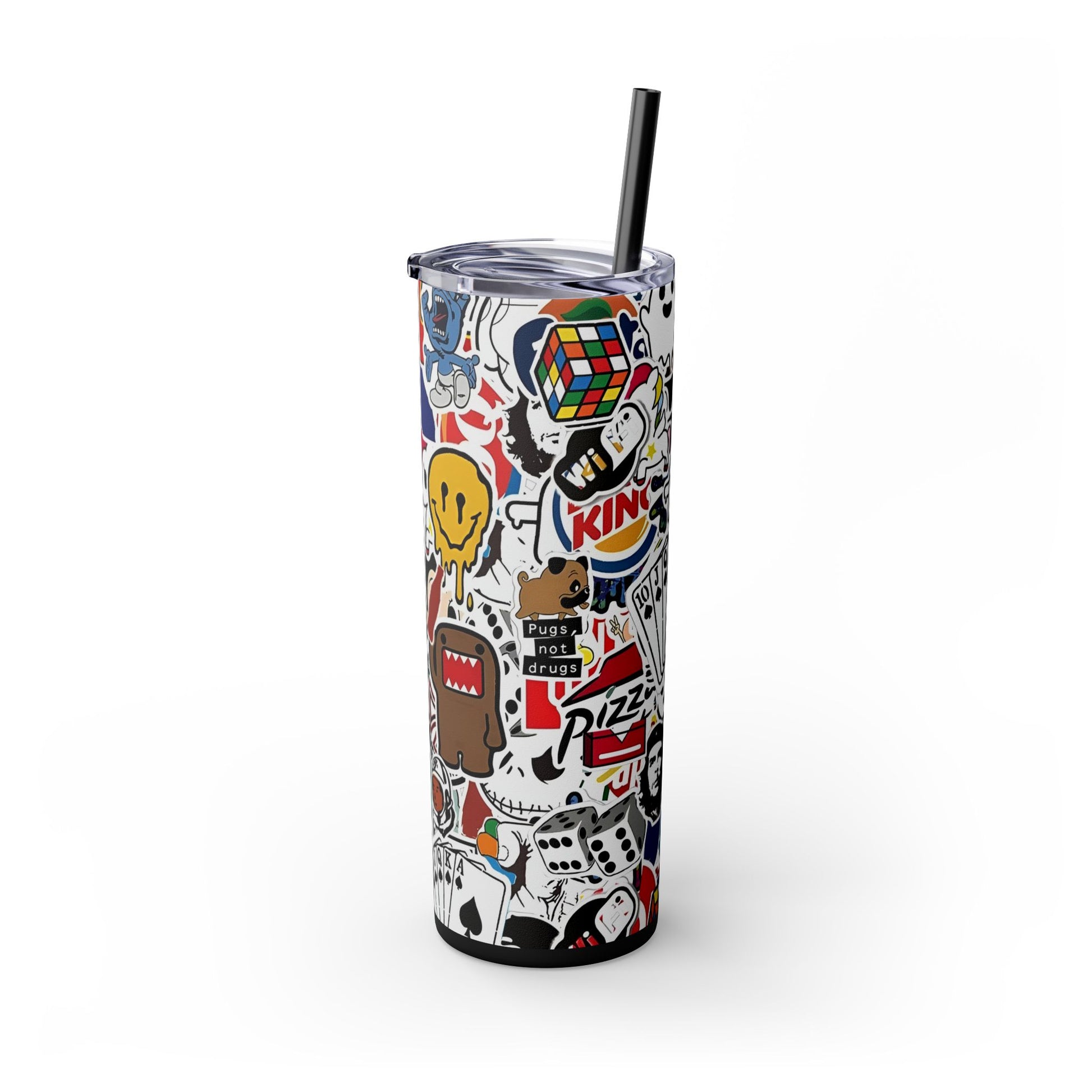 Skinny Tumbler with Straw, 20oz - Rock n Royalty Designs