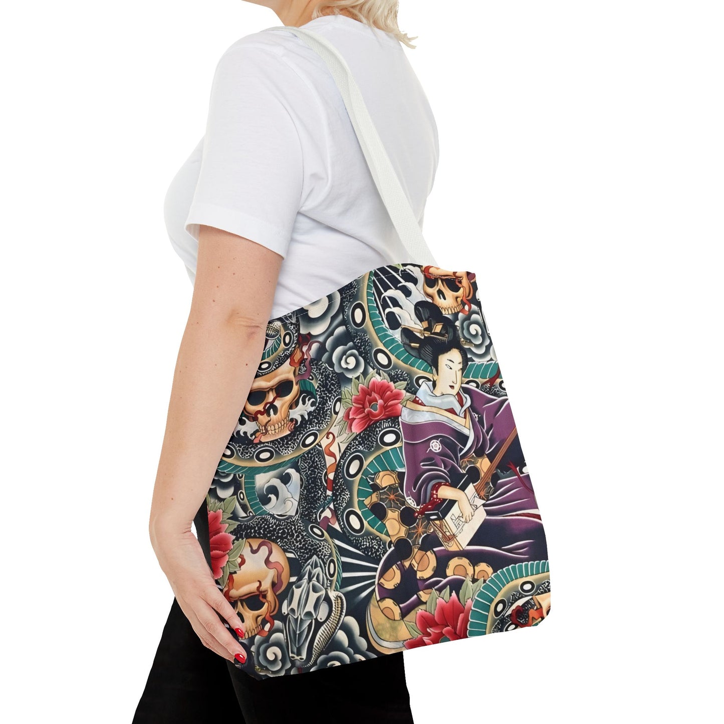 Skull/Snake Abstract - Tote Bag (AOP) - Rock n Royalty Designs