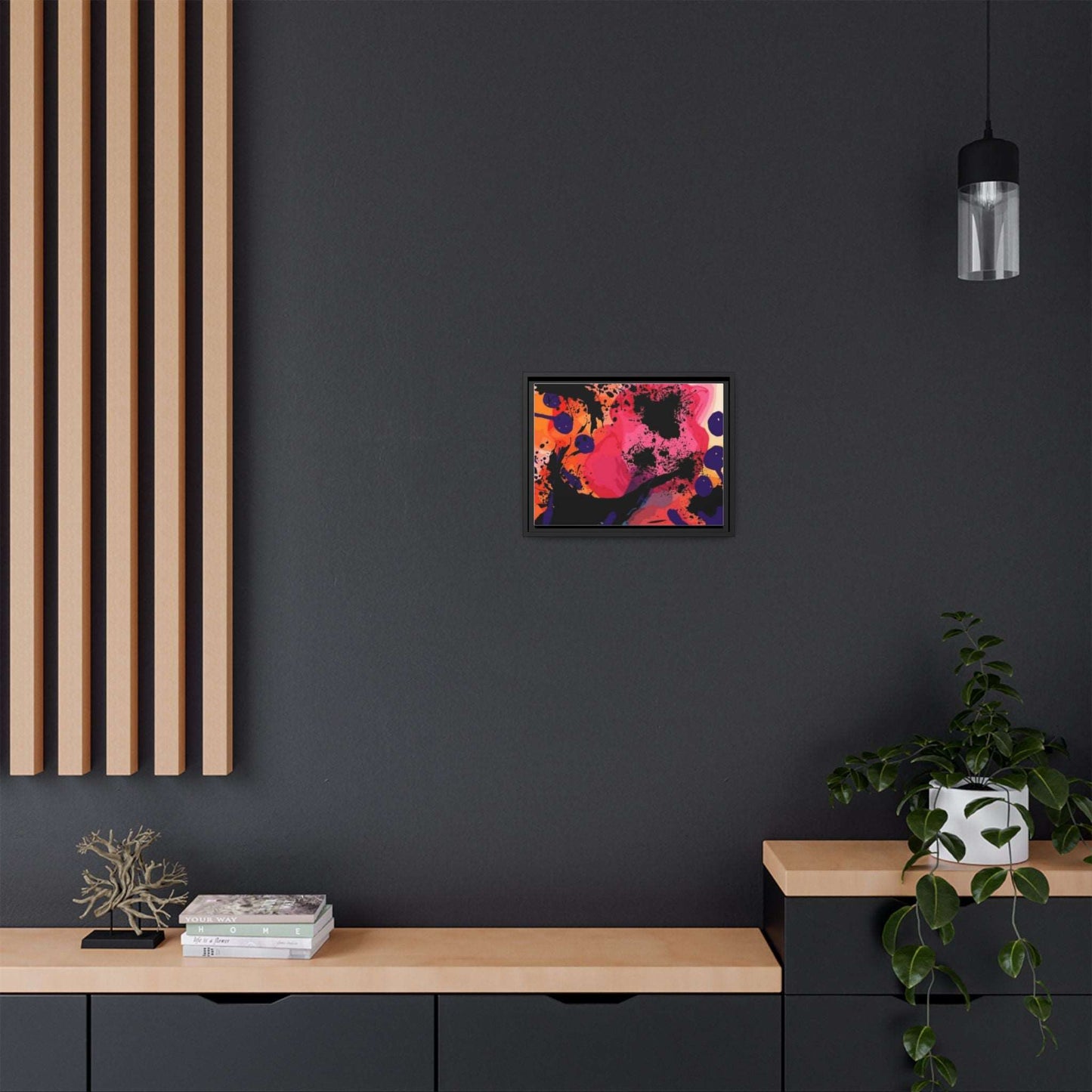 ABSTRACT A - Matte Canvas, Black Frame - Rock n Royalty Designs