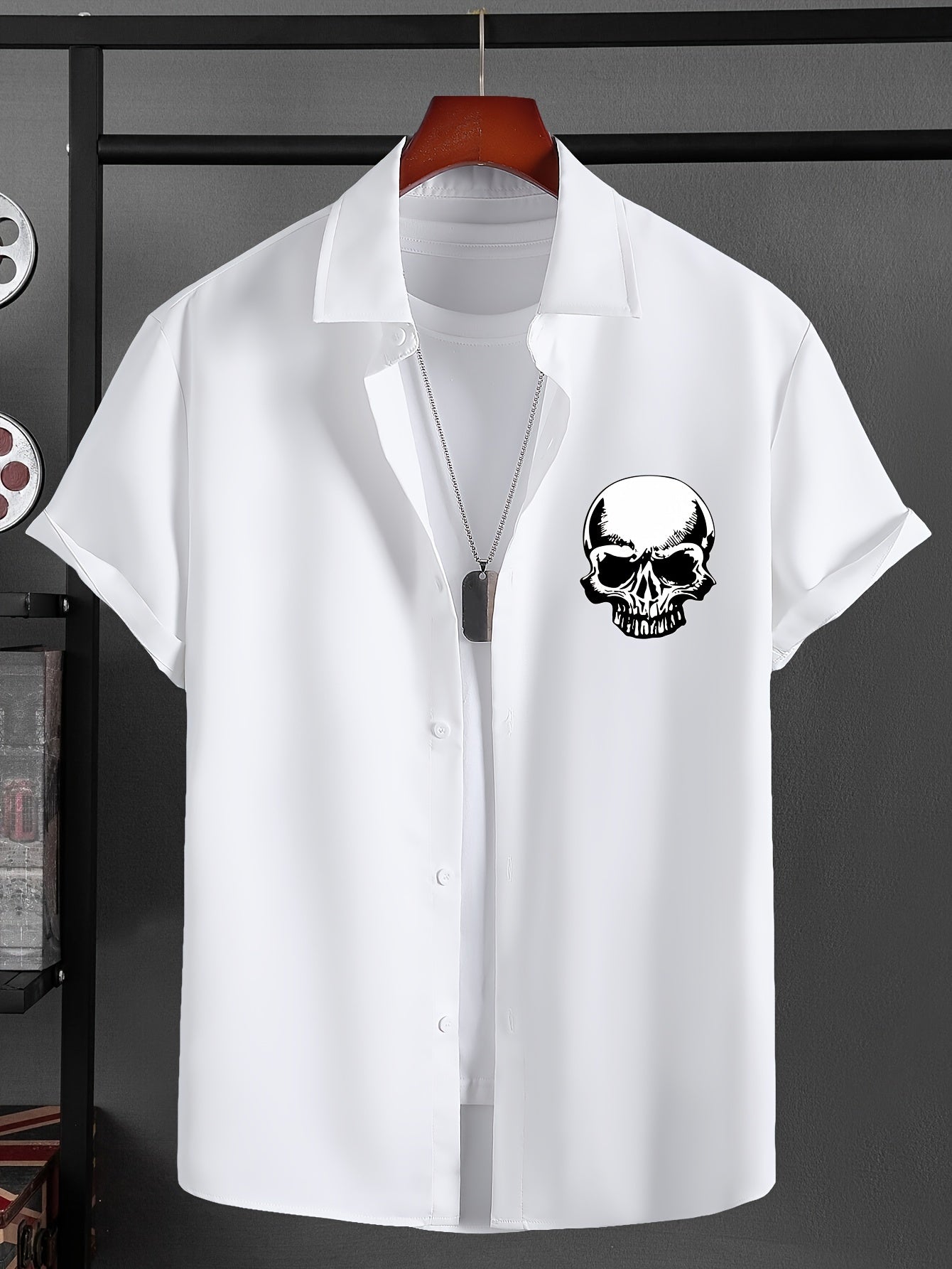 Moto-Inspired Skull Graphic Plus Size Shirt - Rock n Royalty Designs