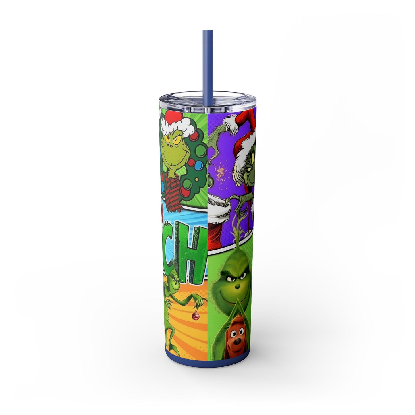 Funny Grinch and Friends Skinny Tumbler