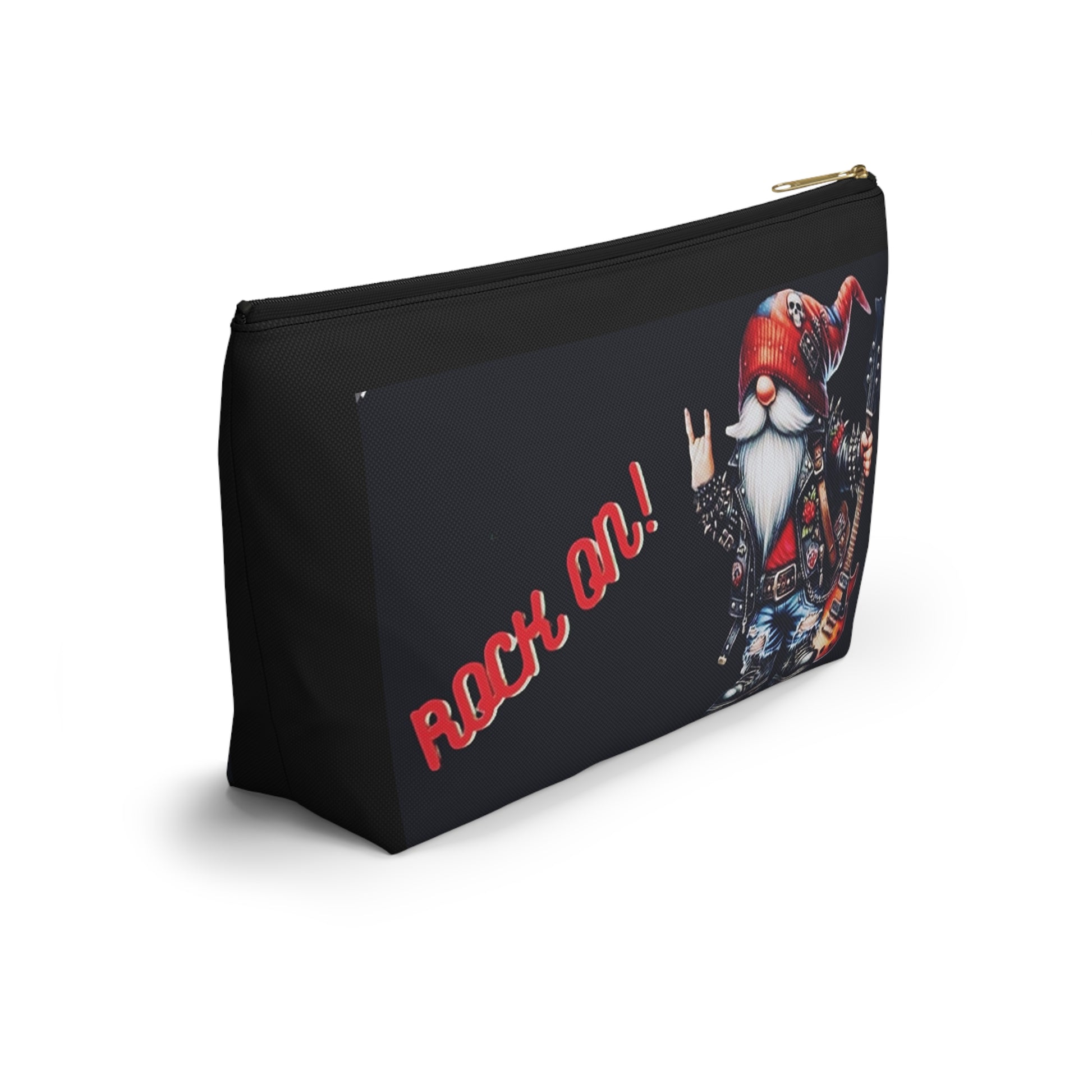 Rock Gnome Makeup Bag | Metal Christmas Toiletry Travel Pouch" Printify