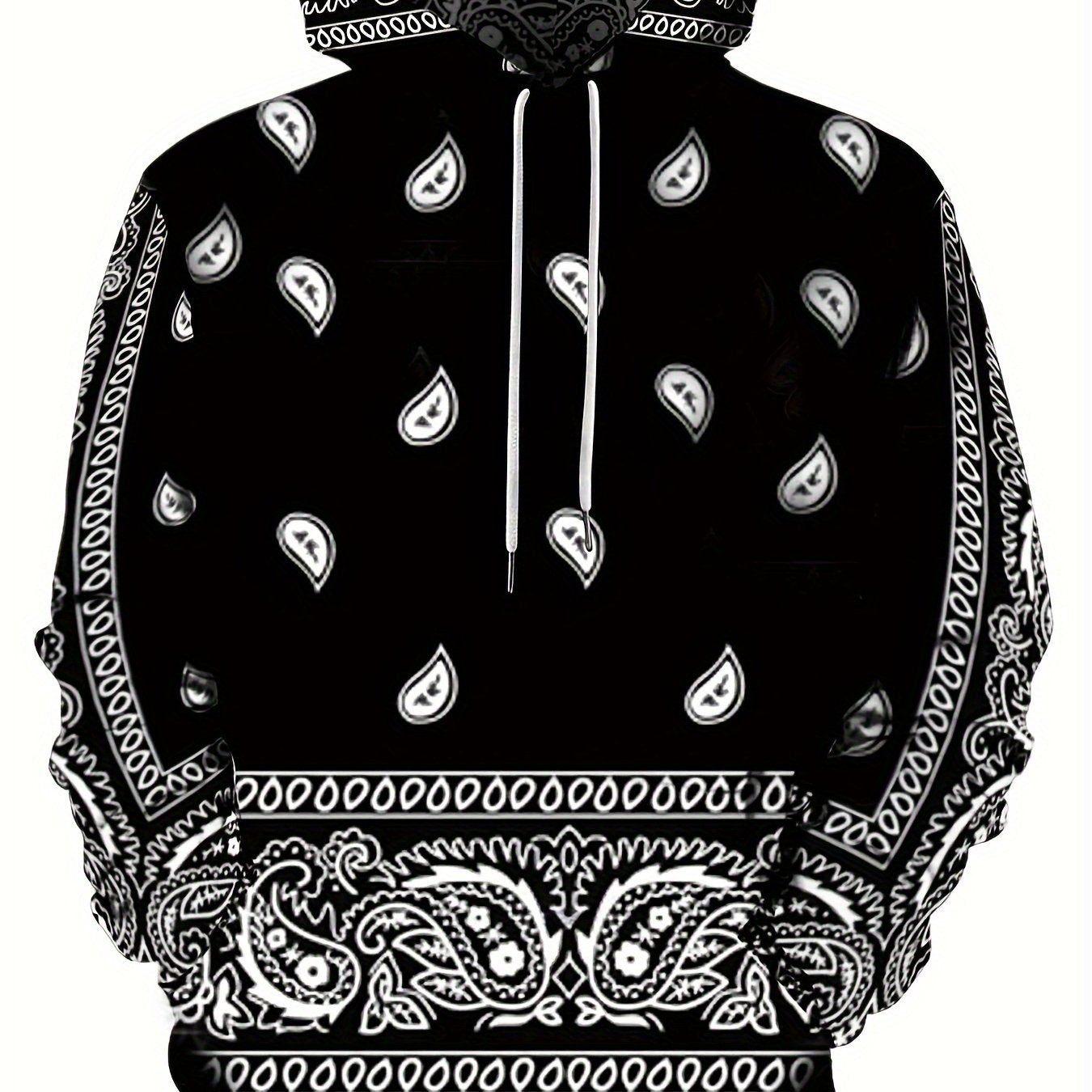 Men's Cashew Bandana Pattern Print Hoodie - Cool Graphic Design - Rock n Royalty Designs