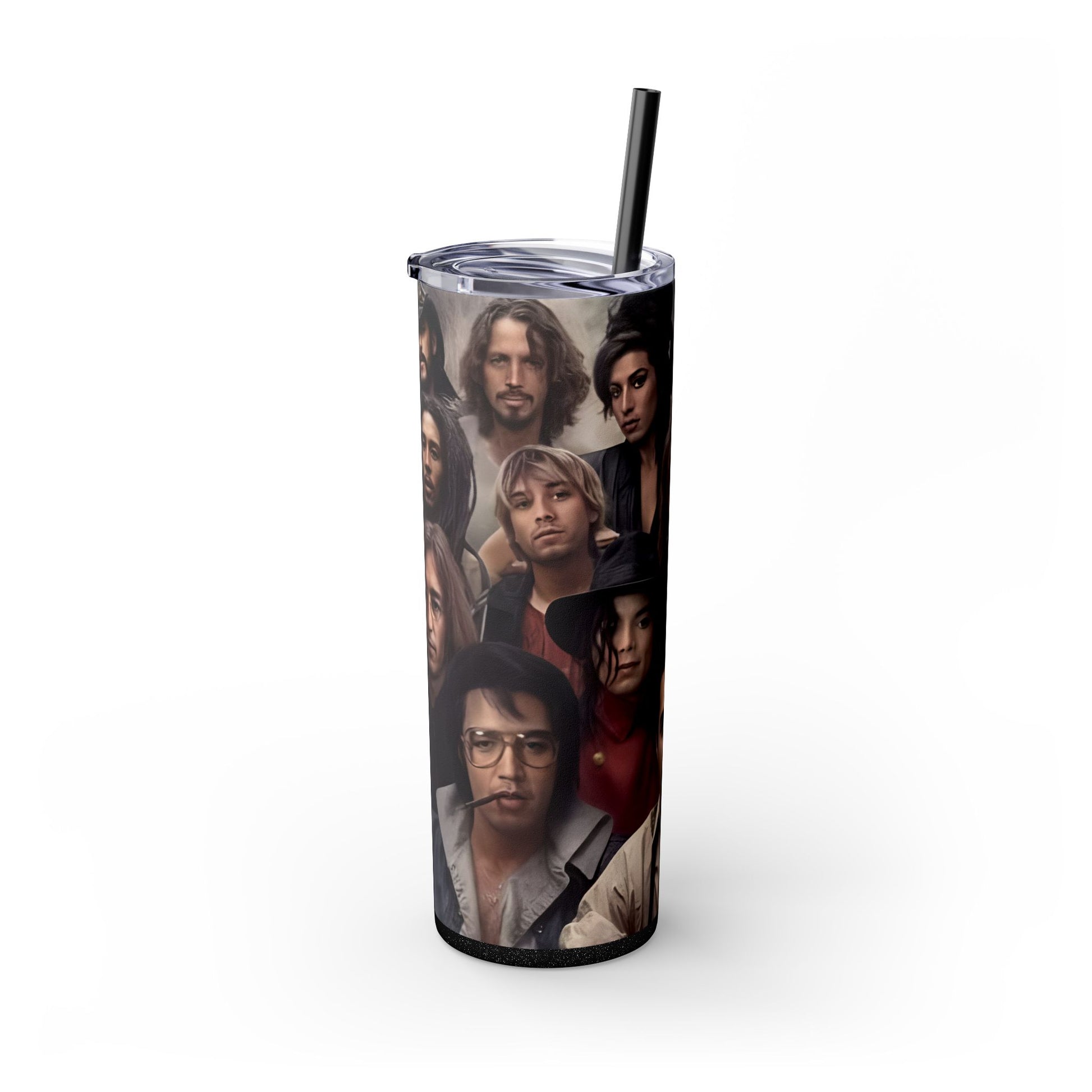 Heaven Music Legends - Skinny Tumbler with Straw, 20oz - Rock n Royalty Designs