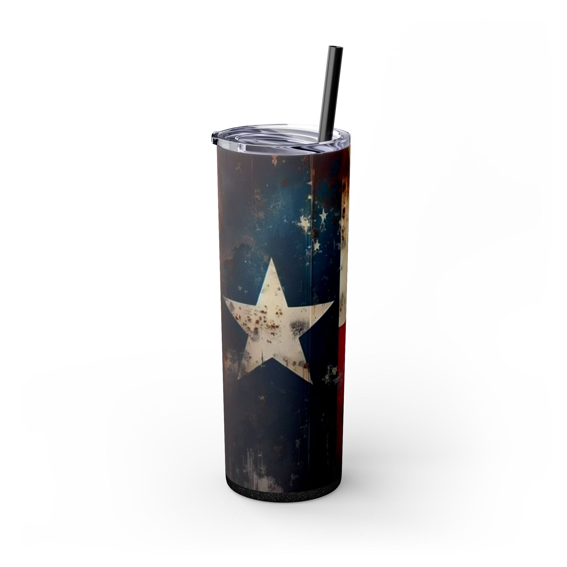 Rust Flag -Skinny Tumbler with Straw, 20oz Printify