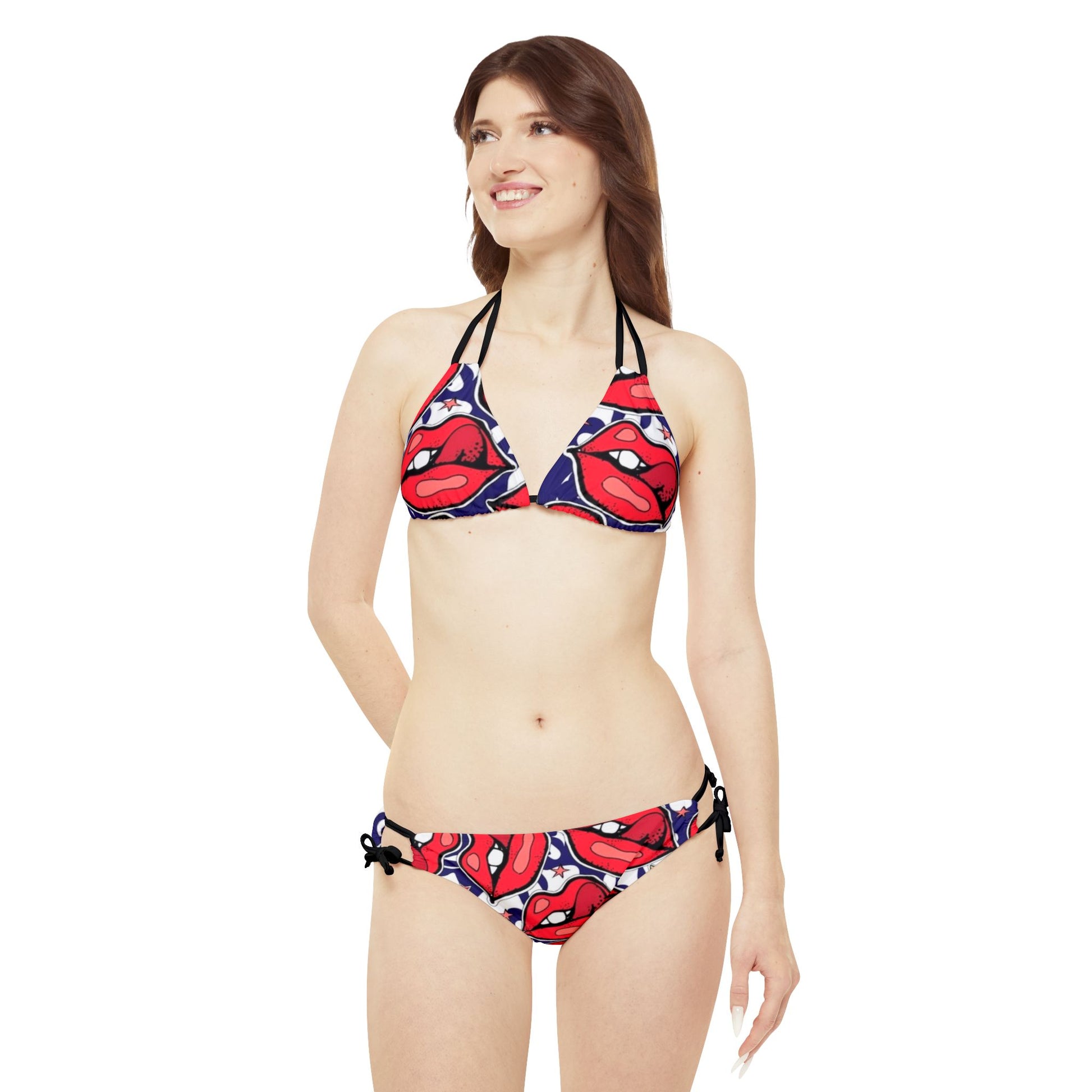 Strappy Bikini Set (AOP) - Rock n Royalty Designs