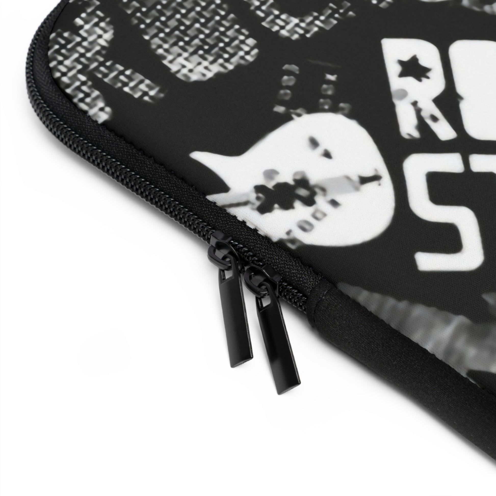 ROCK STAR BLK/ WHT - Laptop Sleeve Printify