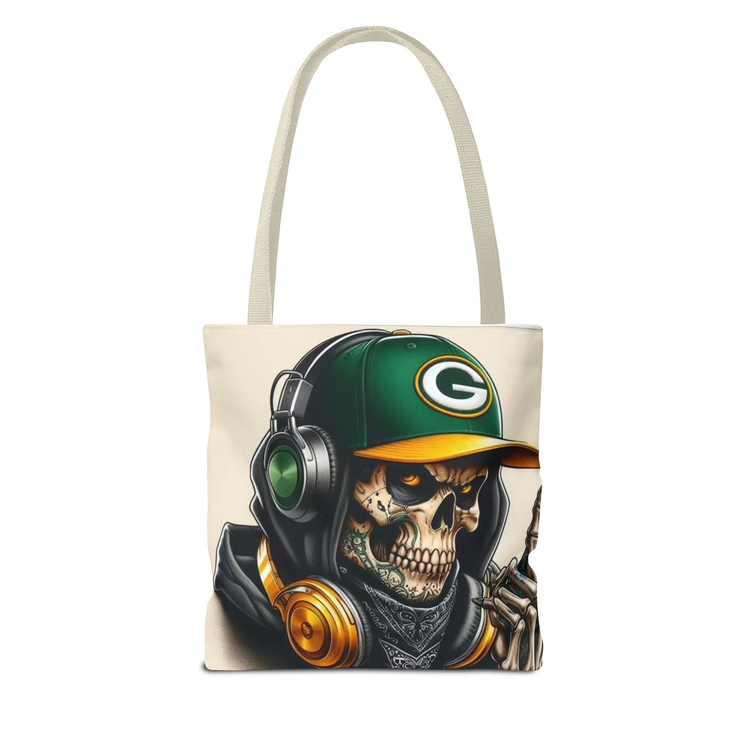 Green Bay Packers Skull Tote Bag Printify