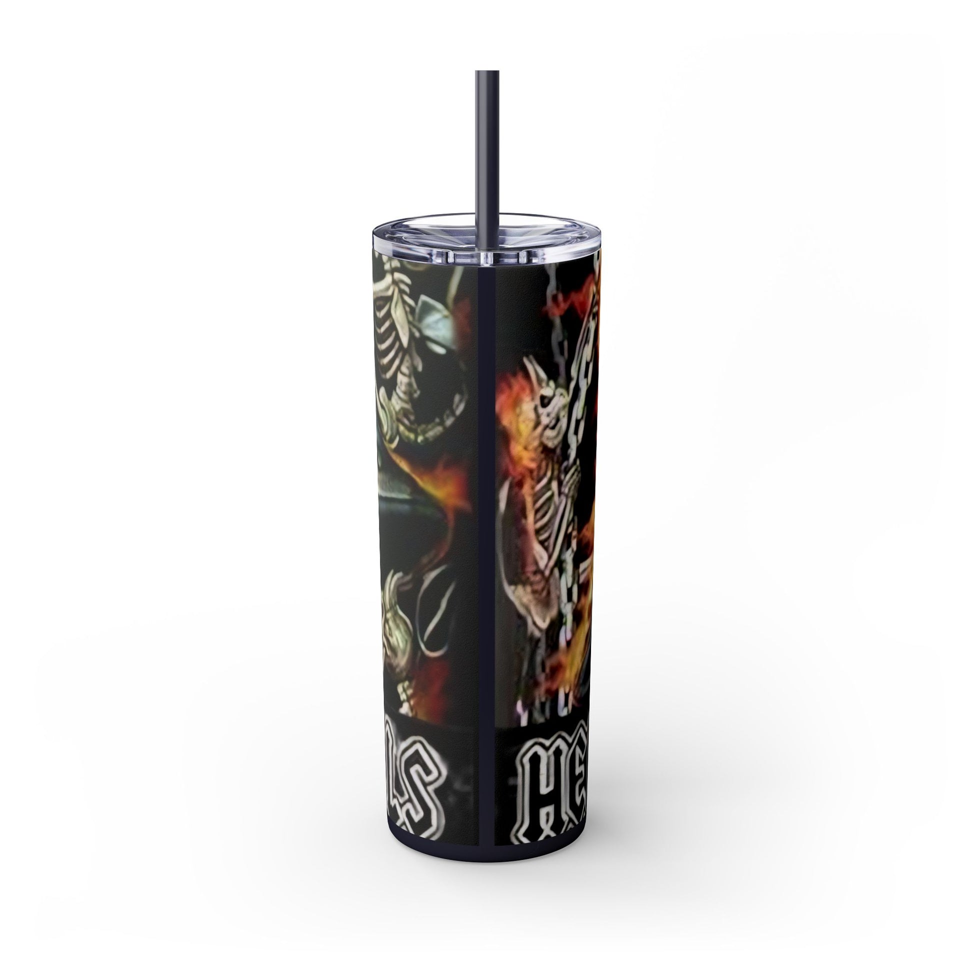 AC/DC HELLS BELLS-- Skinny Tumbler with Straw, 20oz - Rock n Royalty Designs