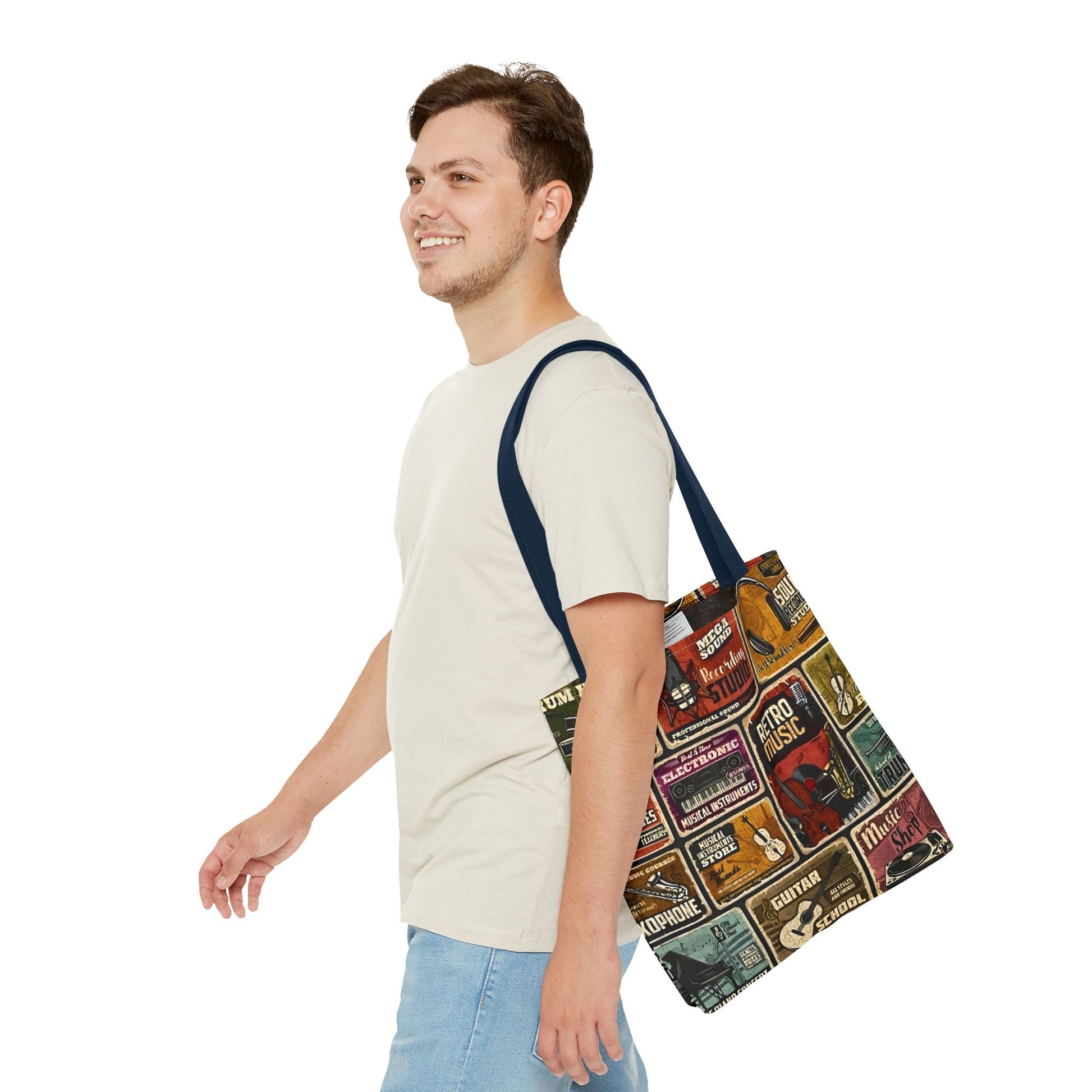 Retro Music - Tote Bag (AOP) - Rock n Royalty Designs