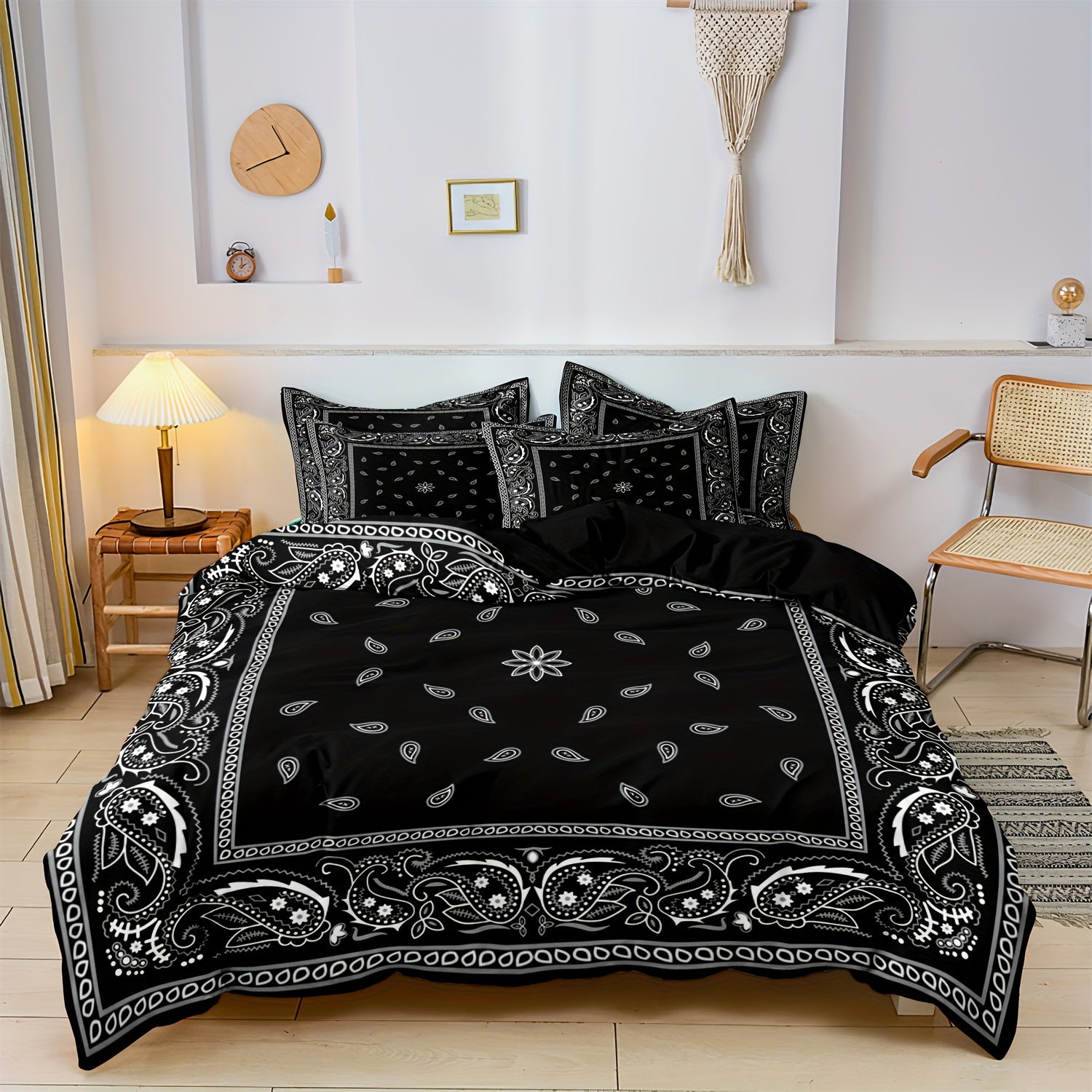 Bohemian Bandana Style 3D Paisley Mandala Duvet Cover Set - Rock n Royalty Designs