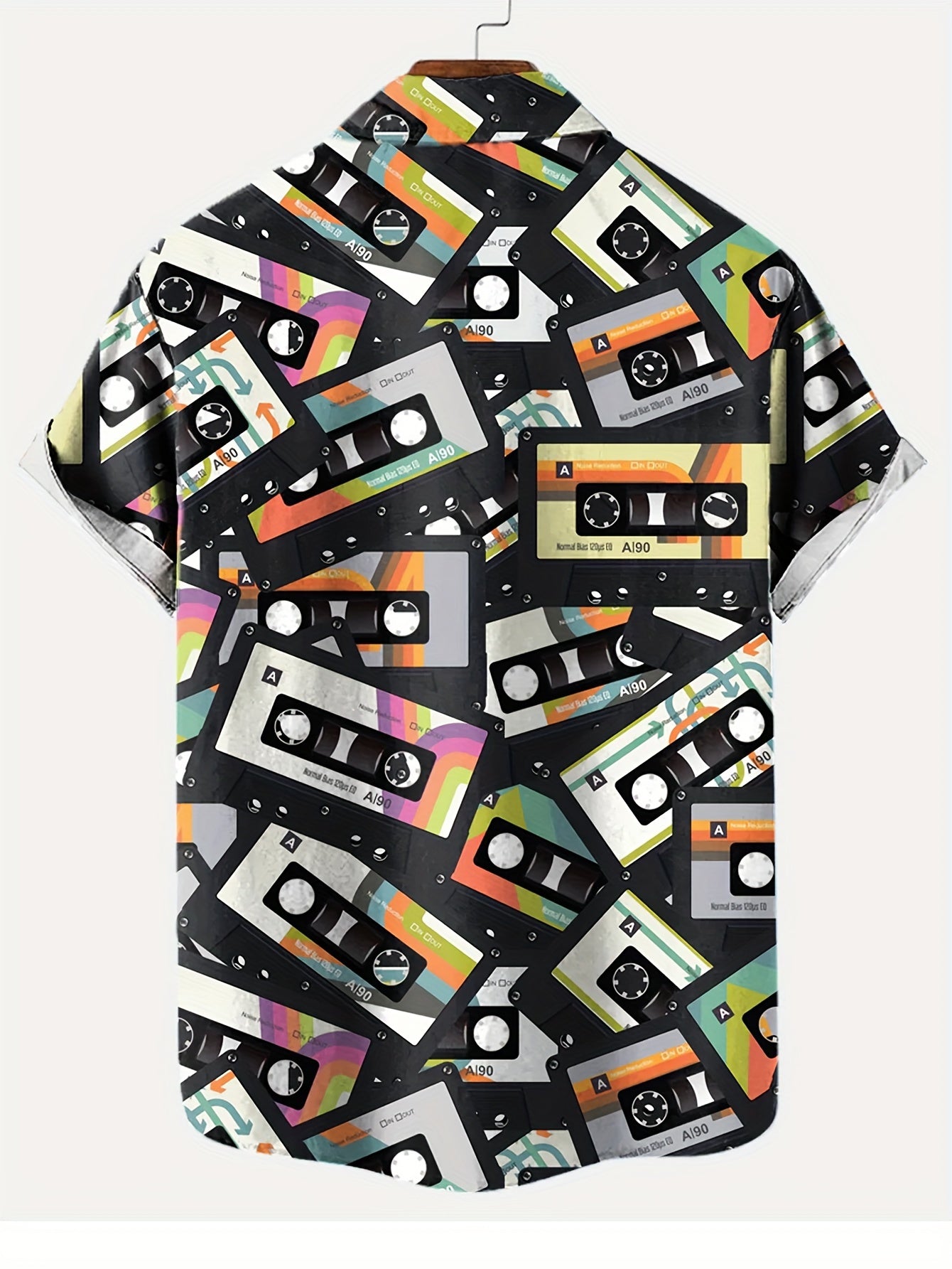 Vintage Cassette Tapes Design Print Men's Hawaiian Style Shirt - Rock n Royalty Designs