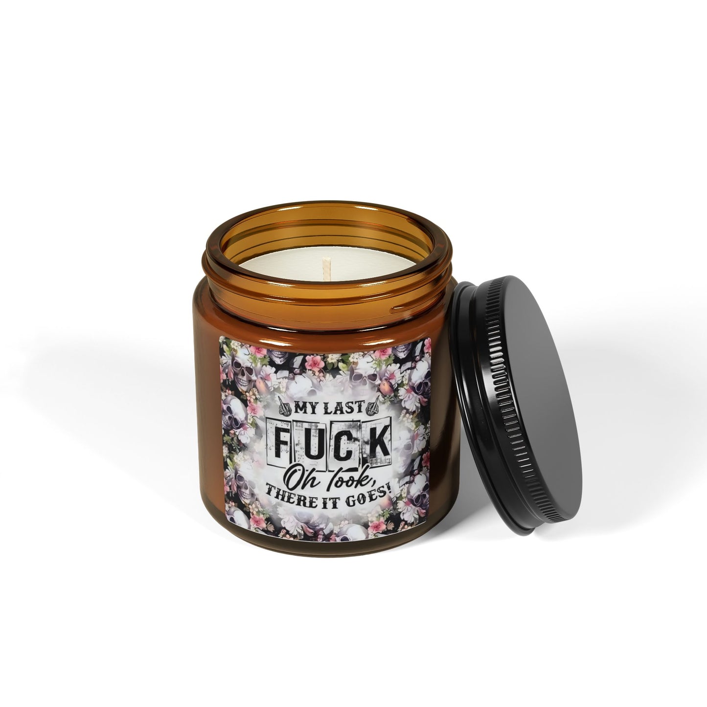 My Last F@CK - Scented Soy Candle (Multi-Size, Amber Jar) Printify