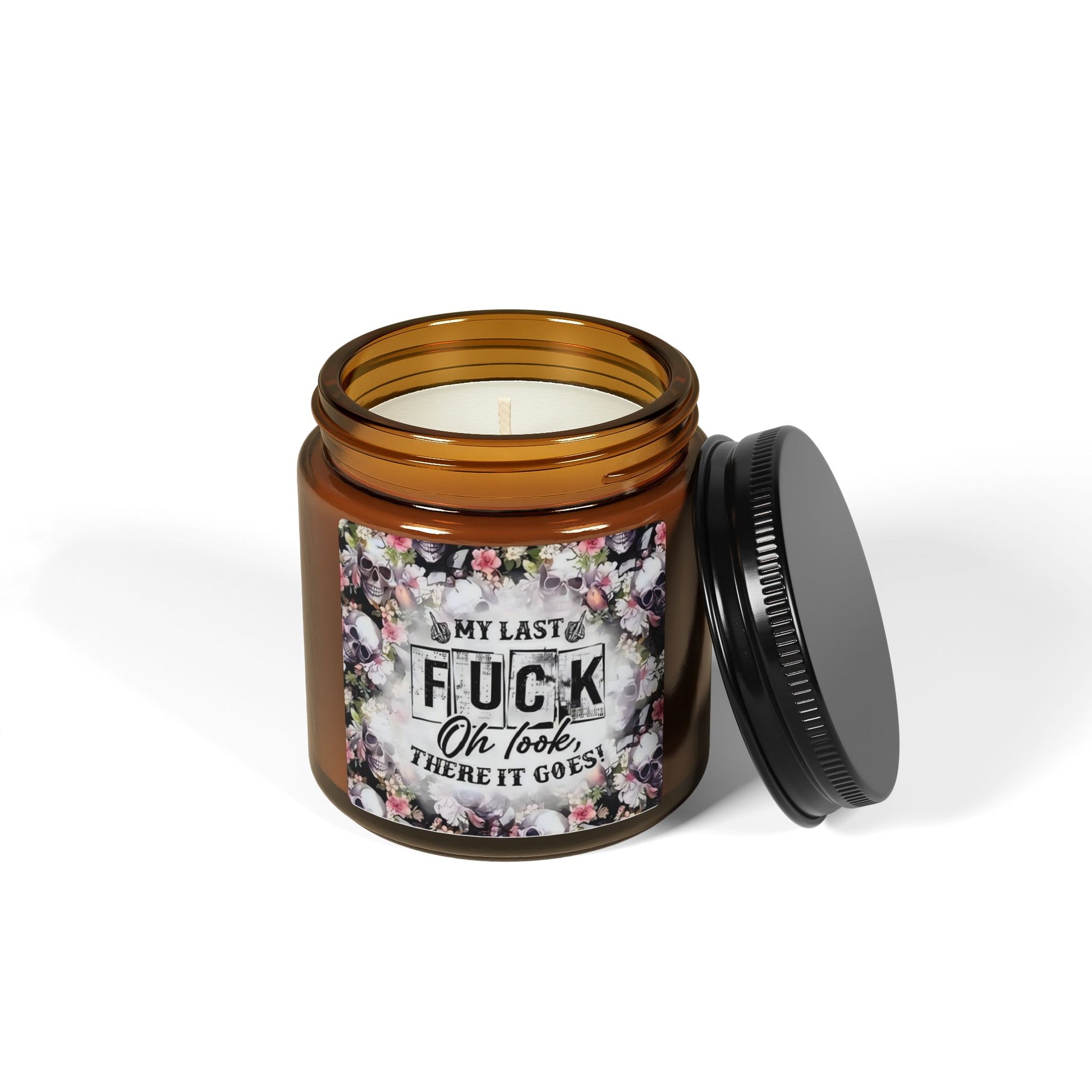 My Last F@CK - Scented Soy Candle (Multi-Size, Amber Jar) Printify