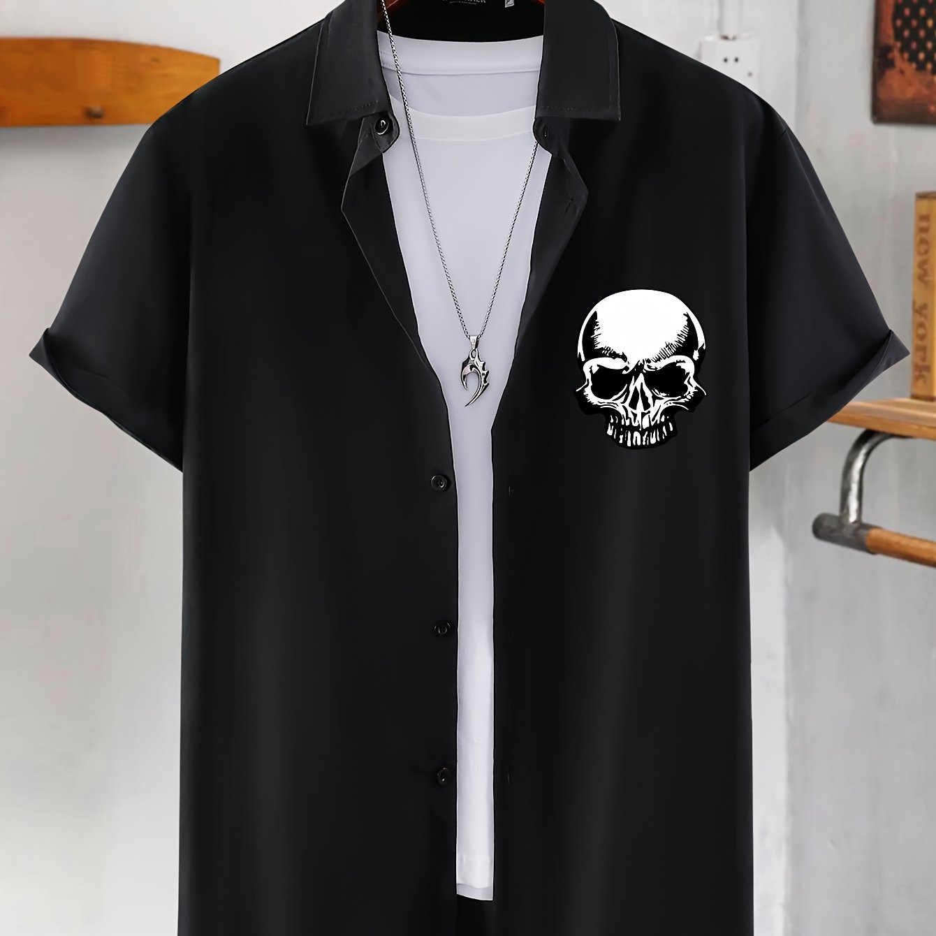 Moto-Inspired Skull Graphic Plus Size Shirt - Rock n Royalty Designs